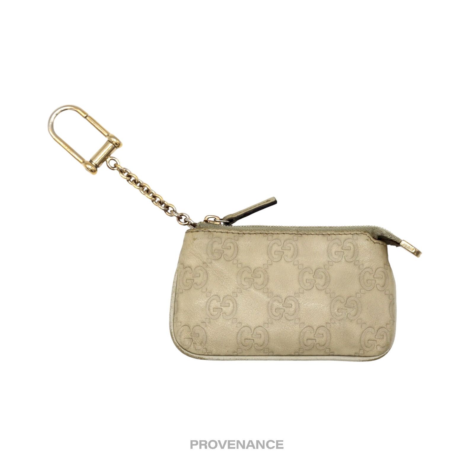 Gucci 🔴 Gucci Key Pouch Cles - Cream GG Guccissima Leather Size ONE SIZE - 1 Thumbnail