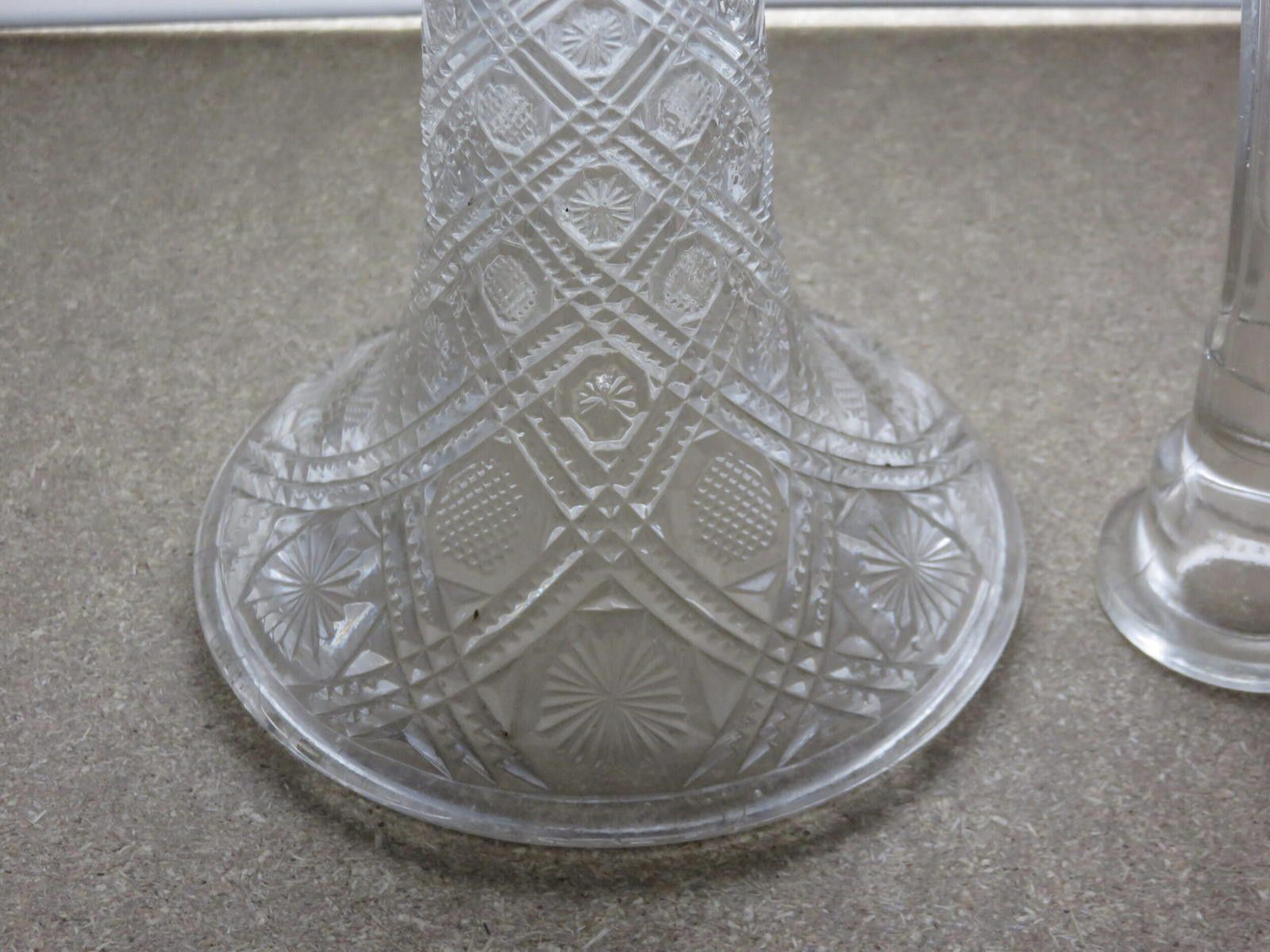 The Unbranded Brand Vintage Pressed Glass Vase 14 1/4" Size ONE SIZE - 6 Thumbnail