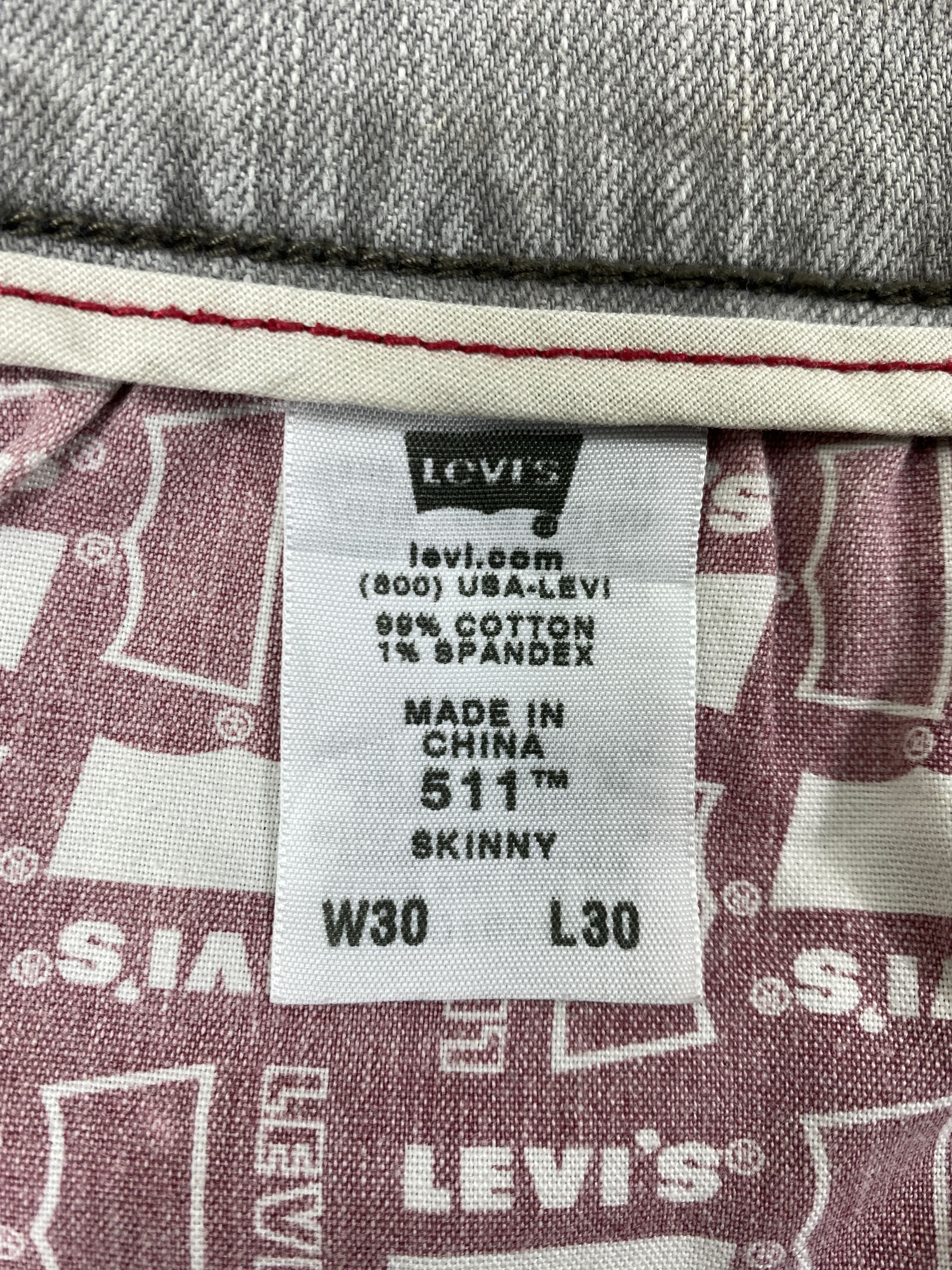 Levi's 511 Skinny 30 x 31 Denim JN296