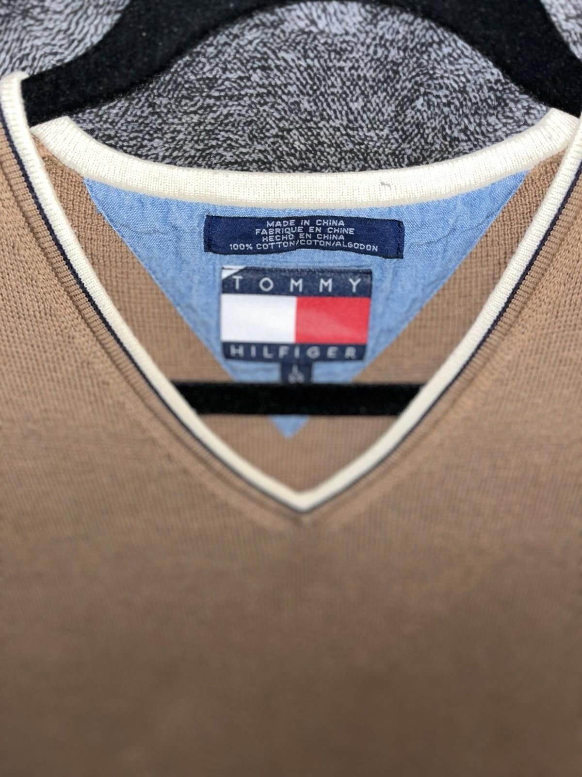 Tommy Hilfiger Tommy Hilfiger Cotton Sweater Vest V Neck Flag Logo Mens L Size US L / EU 52-54 / 3 - 7 Thumbnail