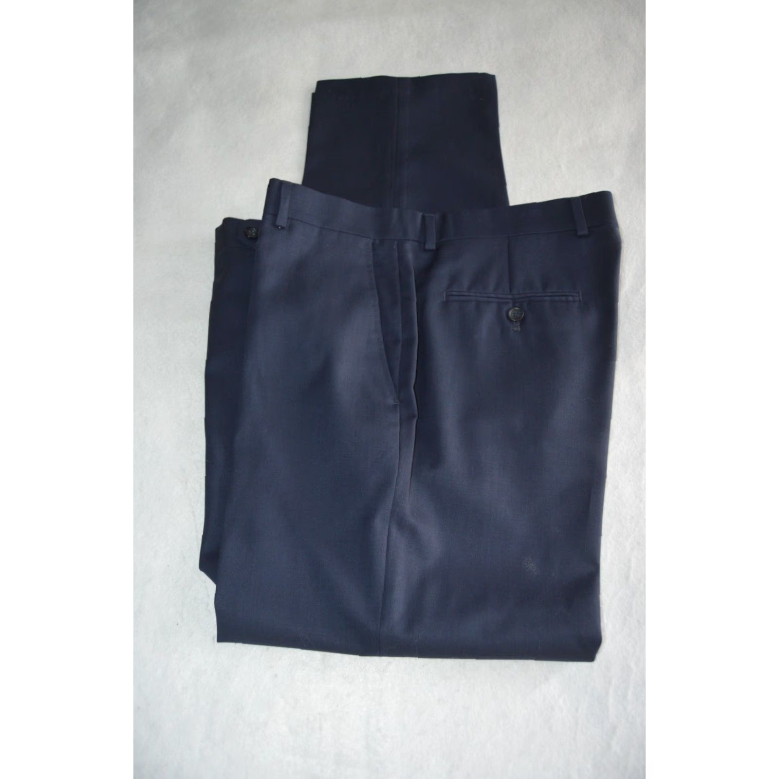 Joseph Abboud Joseph Abboud Blue Wool Straight Men's Pants 36x32 Joe Size US 36 / EU 52 - 4 Thumbnail