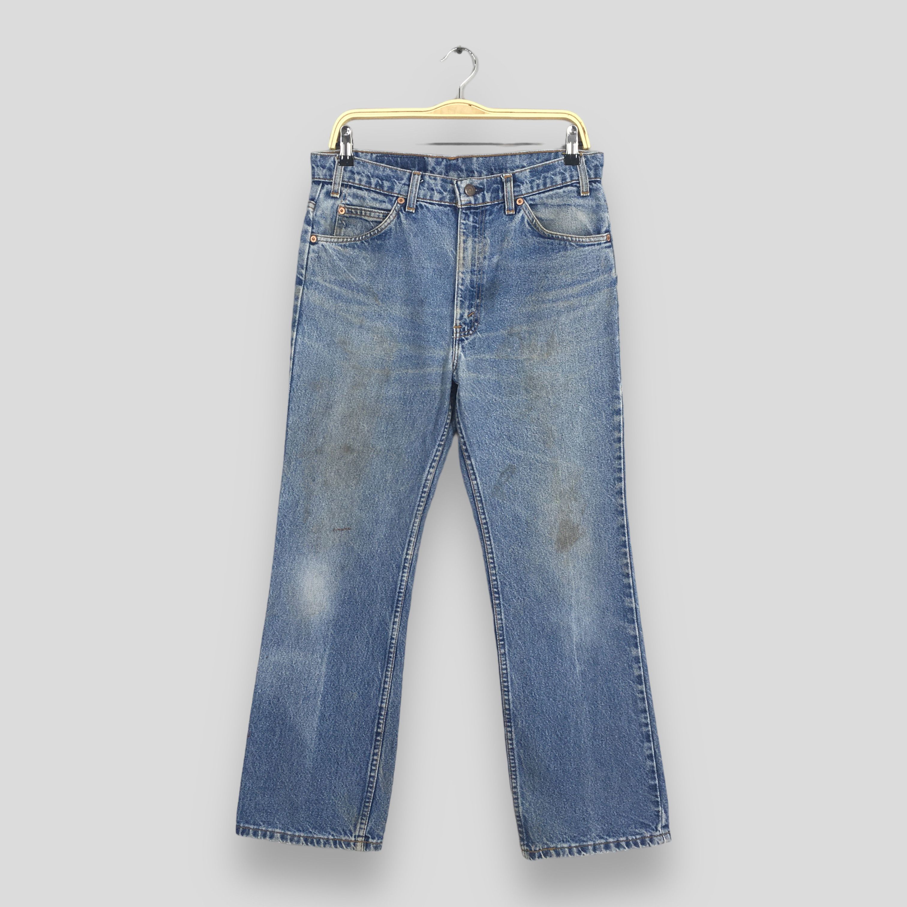 image of Size 32X28 Vintage Levi's 517 Bootcut Flare Jeans in Blue, Men's