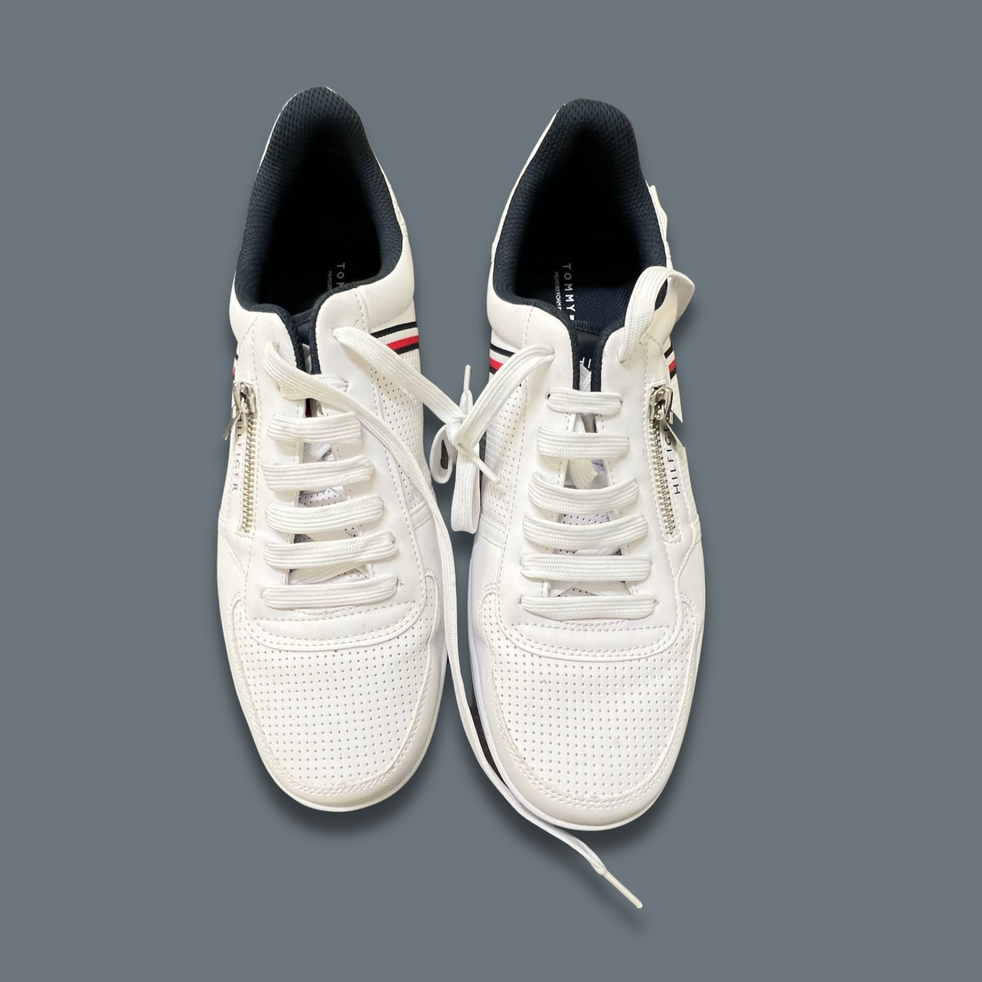 Tommy Hilfiger Tommy Hilfiger Lestyn White Perforated Sneakers Size 12 With Size US 12 / EU 45 - 2 Thumbnail