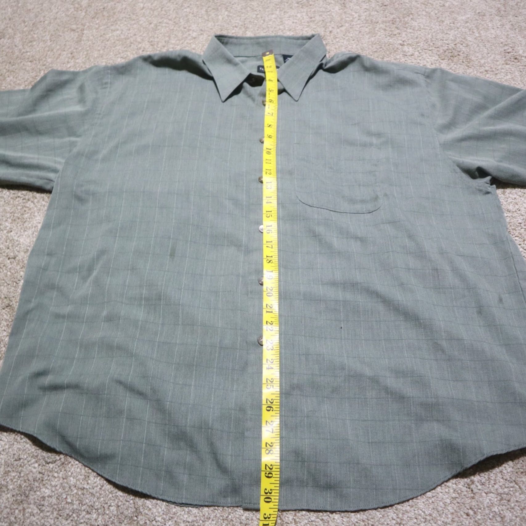 Van Heusen Van Heusen Shirt Men 2XL Gray Checkard Button-Down Long Sleeve Shirt Size US XXL / EU 58 / 5 - 6 Thumbnail
