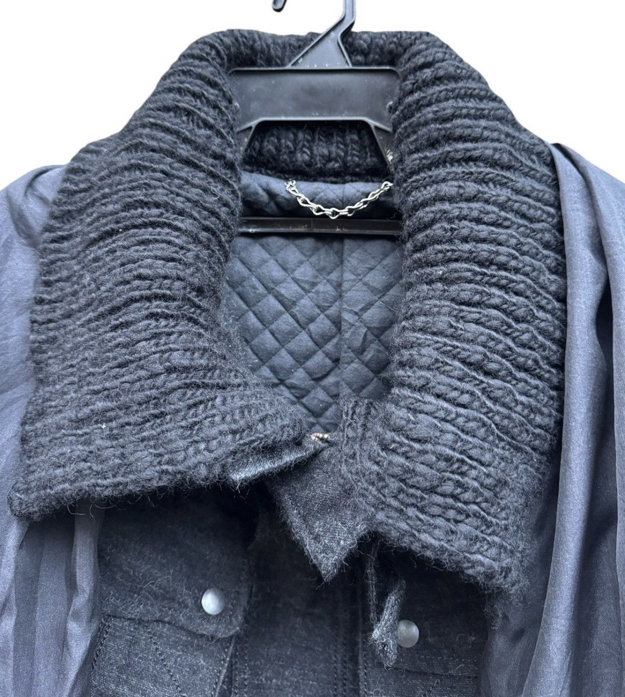 Designer × Maison MIHARA YASUHIRO Miharayasuhiro Quilted Wool Coat with Detachable Scarf Size US S / EU 44-46 / 1 - 12 Thumbnail