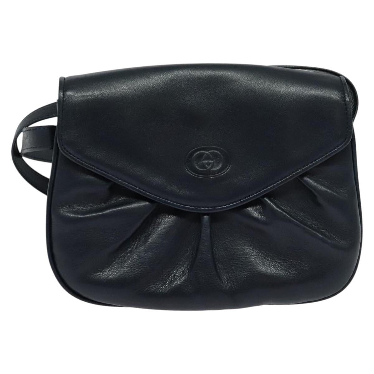 Gucci GUCCI Shoulder Bag Leather Navy Size ONE SIZE - 13 Thumbnail
