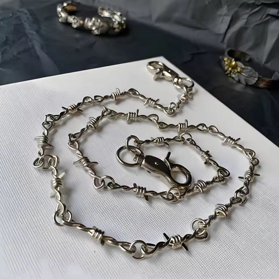 Vintage Vintage Barbed Wire Wallet Chain 79 cm Size ONE SIZE - 4 Thumbnail