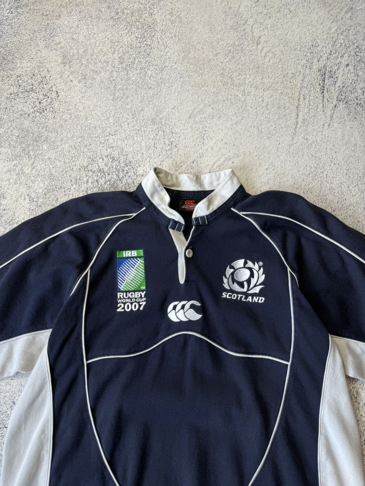 Pringle Of Scotland Scotland Rugby Jersey vintage world cup 2007 Canterbury #30 Size US M / EU 48-50 / 2 - 2 Thumbnail