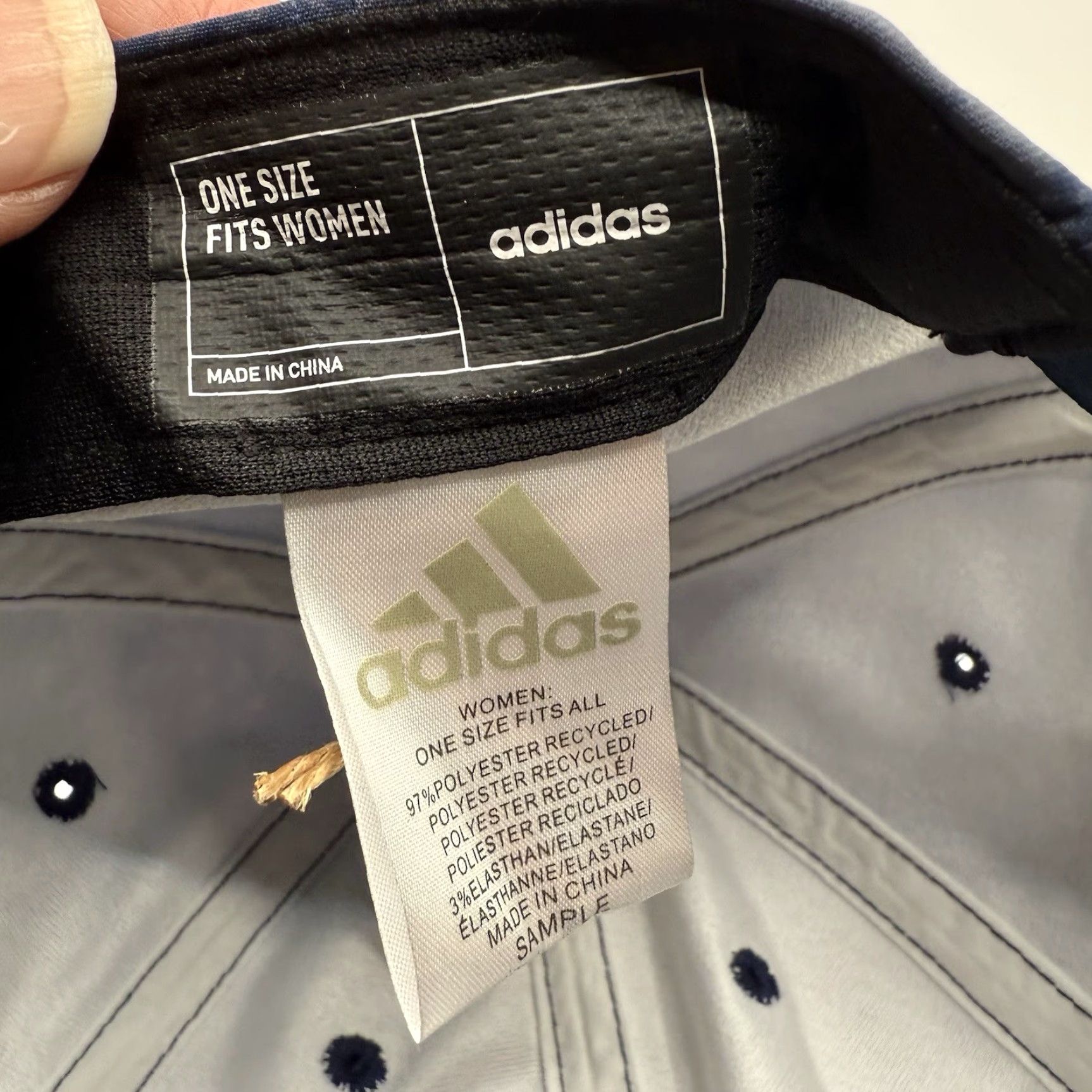 Adidas adidas Golf Hat Women Collegiate Navy Polyester Adjustable Breathable Logo Outdoor Sports Hat Size ONE SIZE - 6 Thumbnail