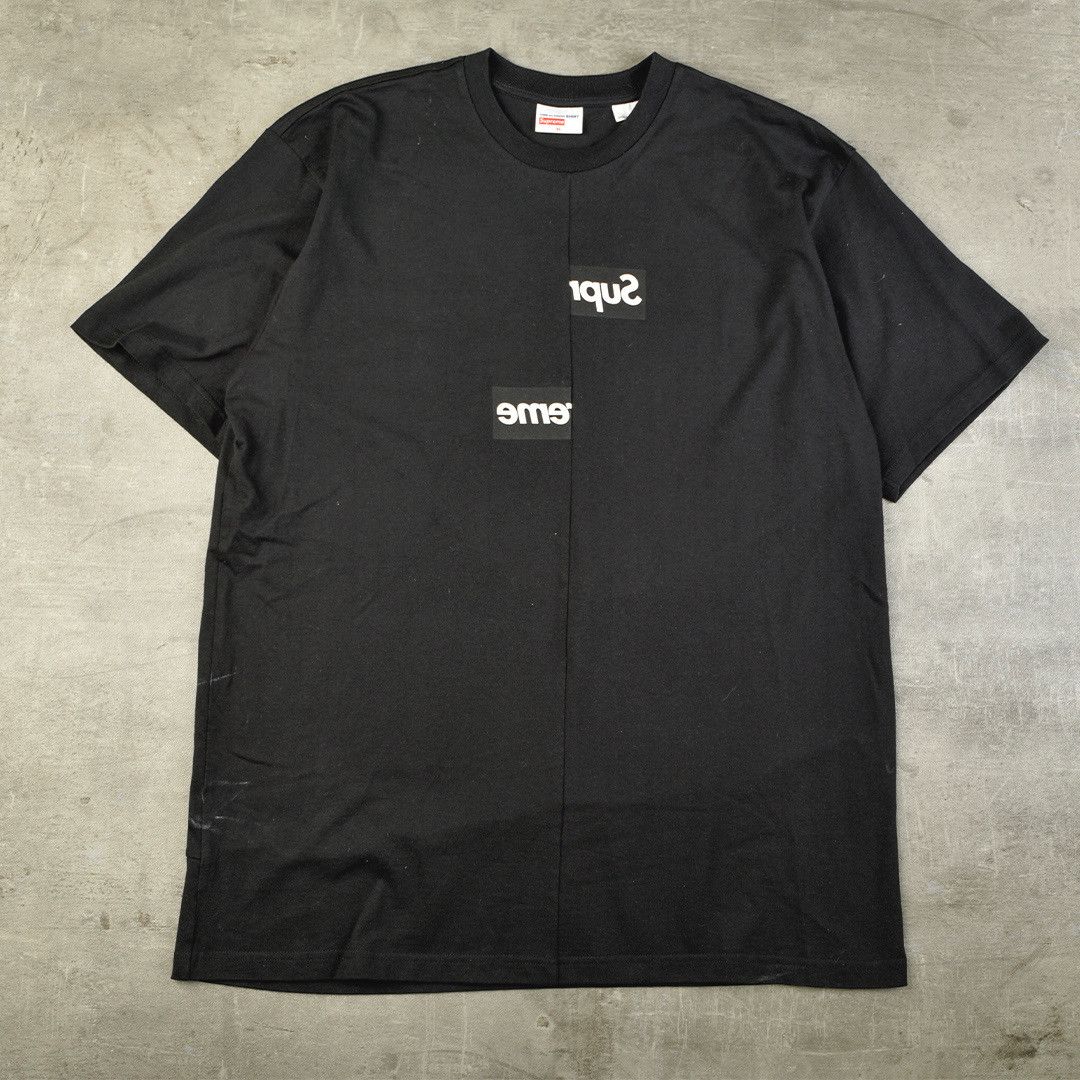 Supreme SUPREME X COMME DES GARCONS BOX LOGO TEE BLACK | Grailed