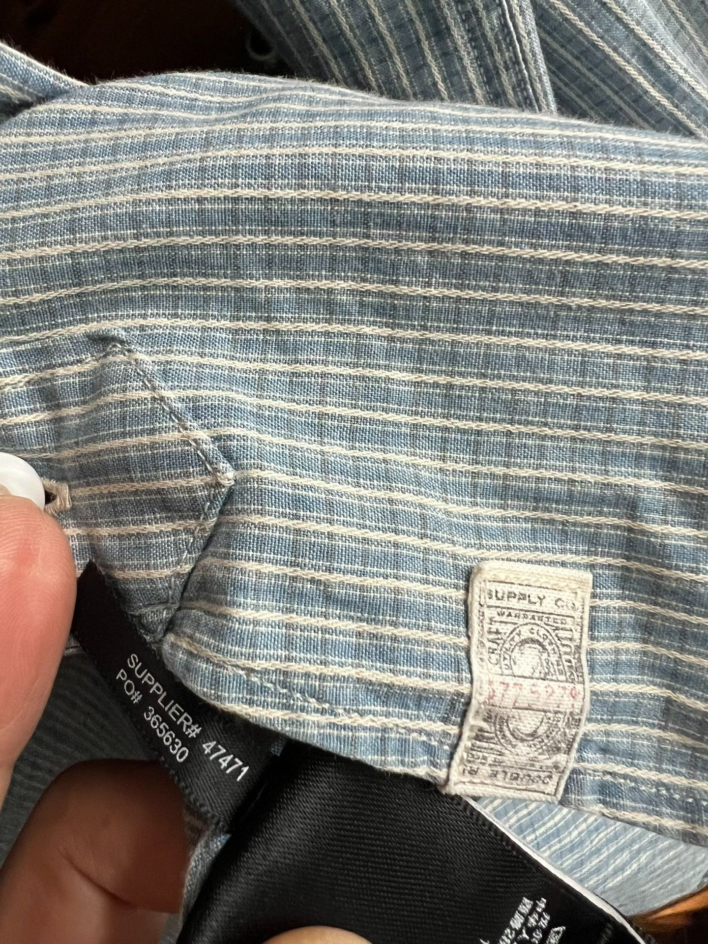 RRL Ralph Lauren RRL Double RL Vintage Pinstripe Work Shirt Size US XS / EU 42 / 0 - 9 Thumbnail