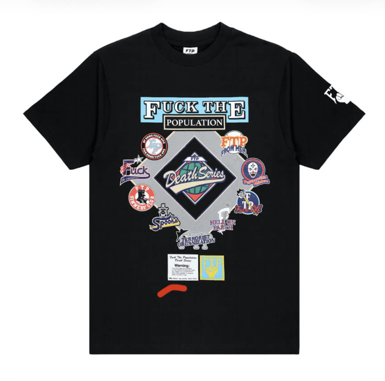 Fuck The Population NEW FTP League Tee - Black - Medium Size US M / EU 48-50 / 2 - 1 Thumbnail