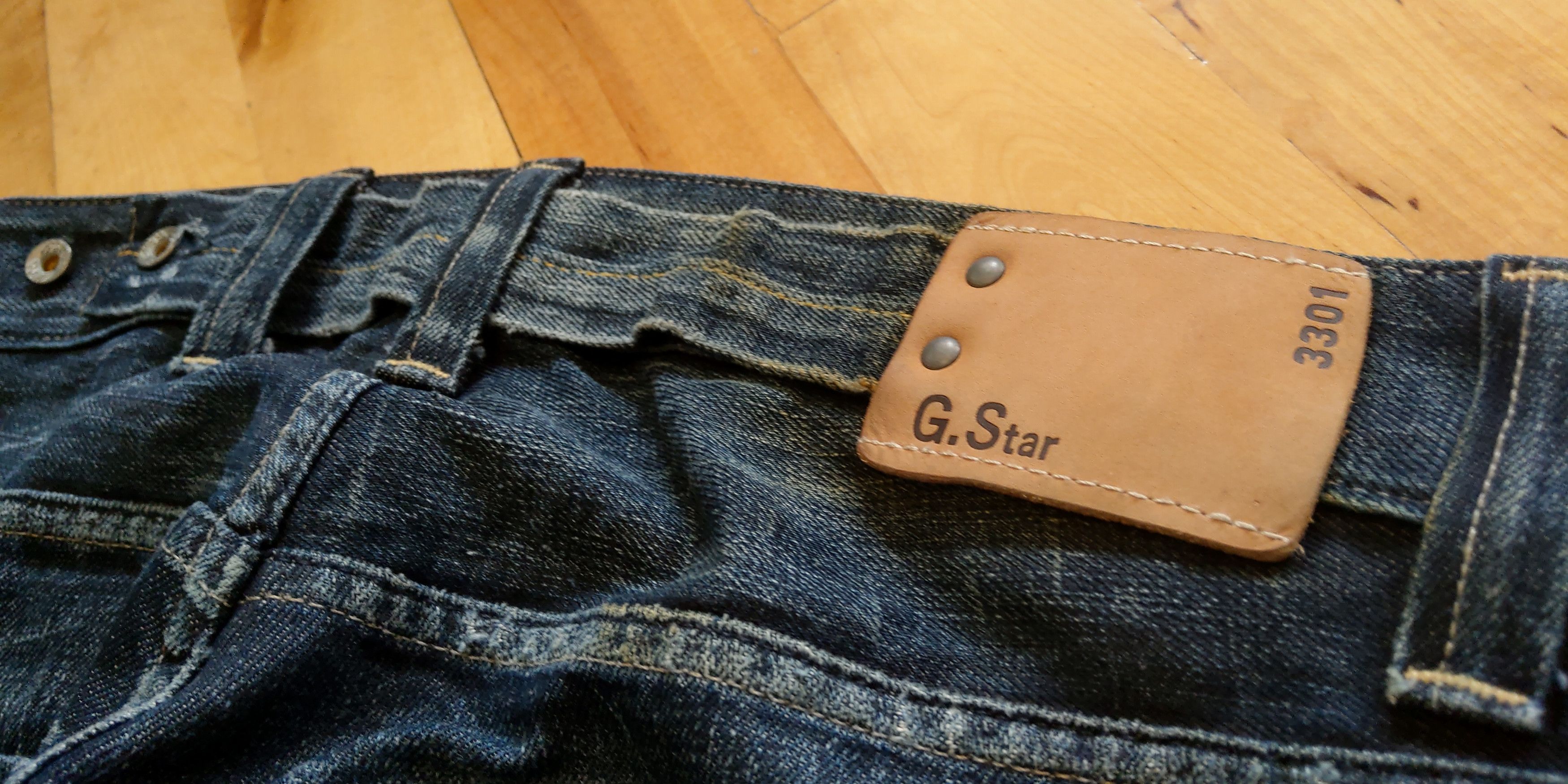 G-Star Stacked Mid Skinny Pants Flared Alt Neo Denim 3301 Size US 33 - 4 Thumbnail