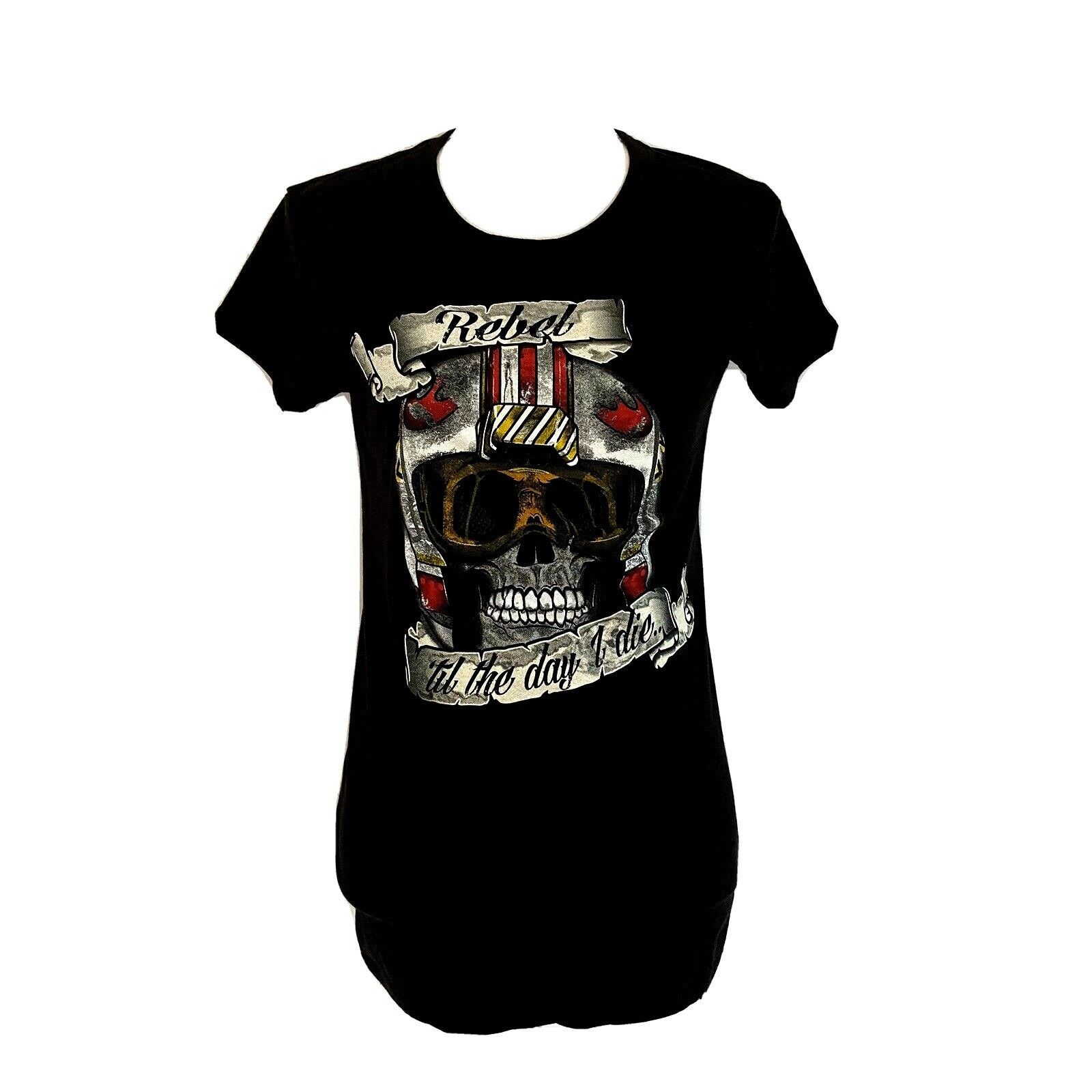 Teefury TeeFury Star Wars Rebel Black Fitted Graphic T-Shirt Medium Size M / US 6-8 / IT 42-44 - 1 Thumbnail