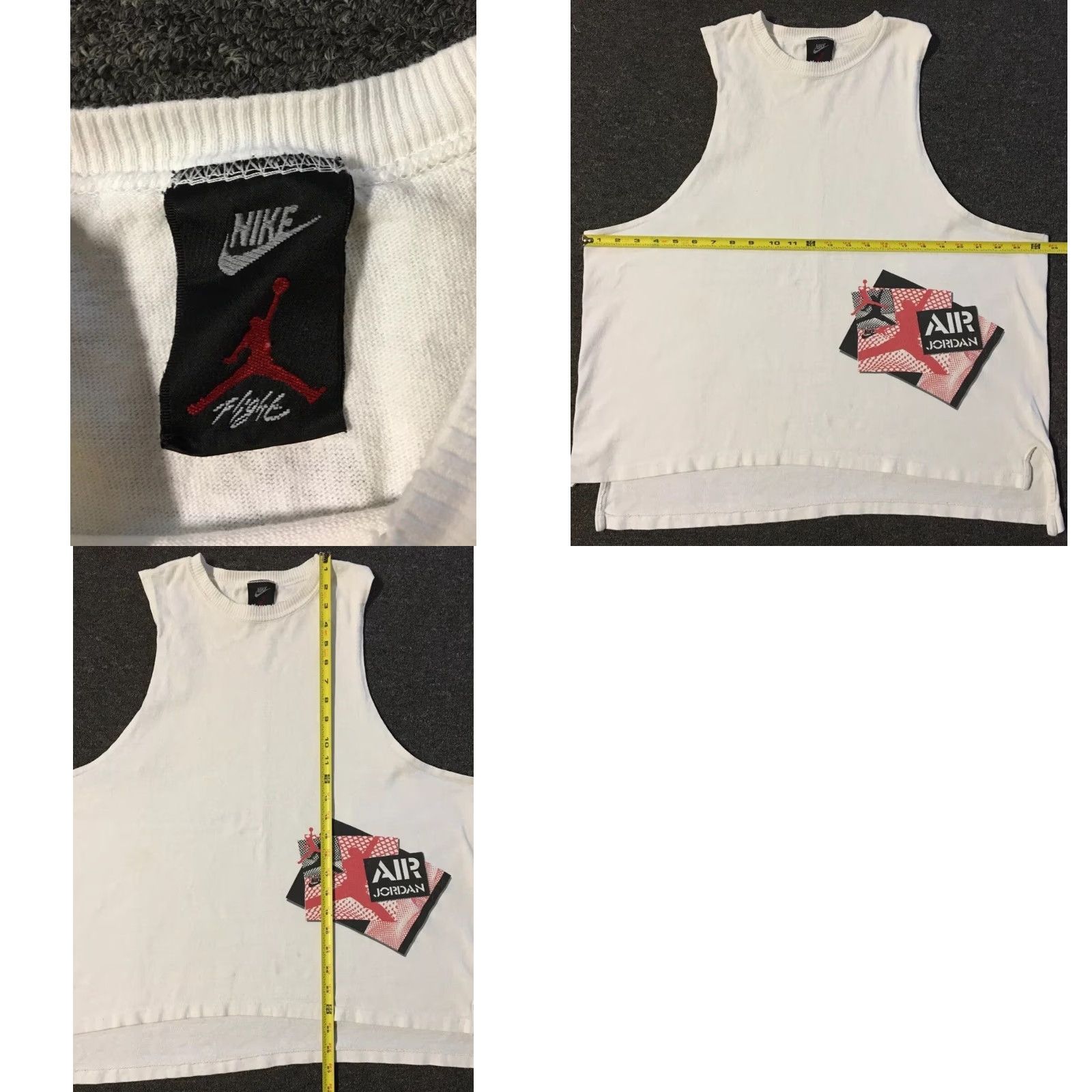 Nike VINTAGE Nike Michael Jordan Faded Tank Top M L White Boxy Chicago Bulls Swoosh Grunge 90s USA Wind? Size US M / EU 48-50 / 2 - 9 Thumbnail