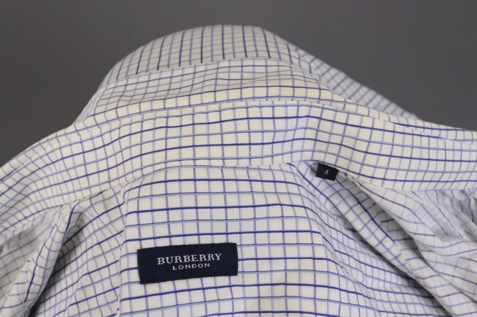 Designer Burberry London Blue Check Button Down Shirt Size 4 Size US M / EU 48-50 / 2 - 12 Thumbnail