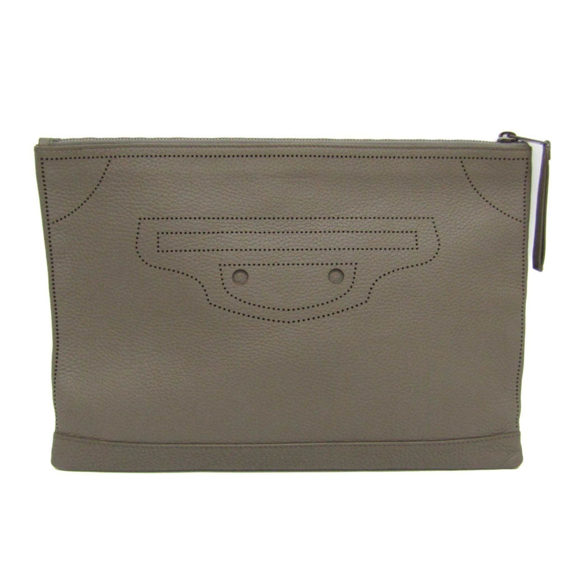 Balenciaga Balenciaga Classical Clutch Pouch 459511 Women,Men Leather Clutch Bag Grayish Size ONE SIZE - 1 Thumbnail