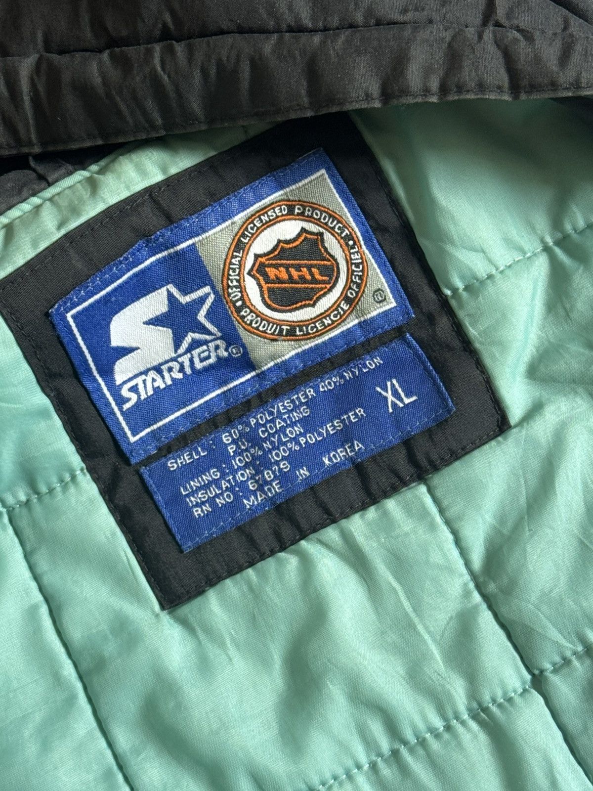 Starter Starter XL San Jose Sharks 🦈 NHL vintage bomber jacket zip Size US XL / EU 56 / 4 - 17 Thumbnail