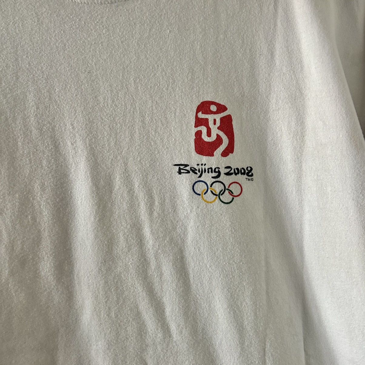 Vintage Beijing 2008 Olympics White T-Shirt Men’s Large Size US L / EU 52-54 / 3 - 2 Thumbnail