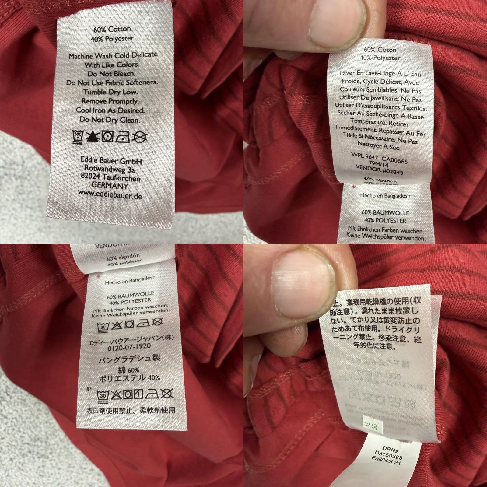 Eddie Bauer VINTAGE? No. Eddie Bauer Hoodie Womens XL Red Striped Pullover Preppy Cabincore Granola Girl Size XL / US 12-14 / IT 48-50 - 8 Thumbnail