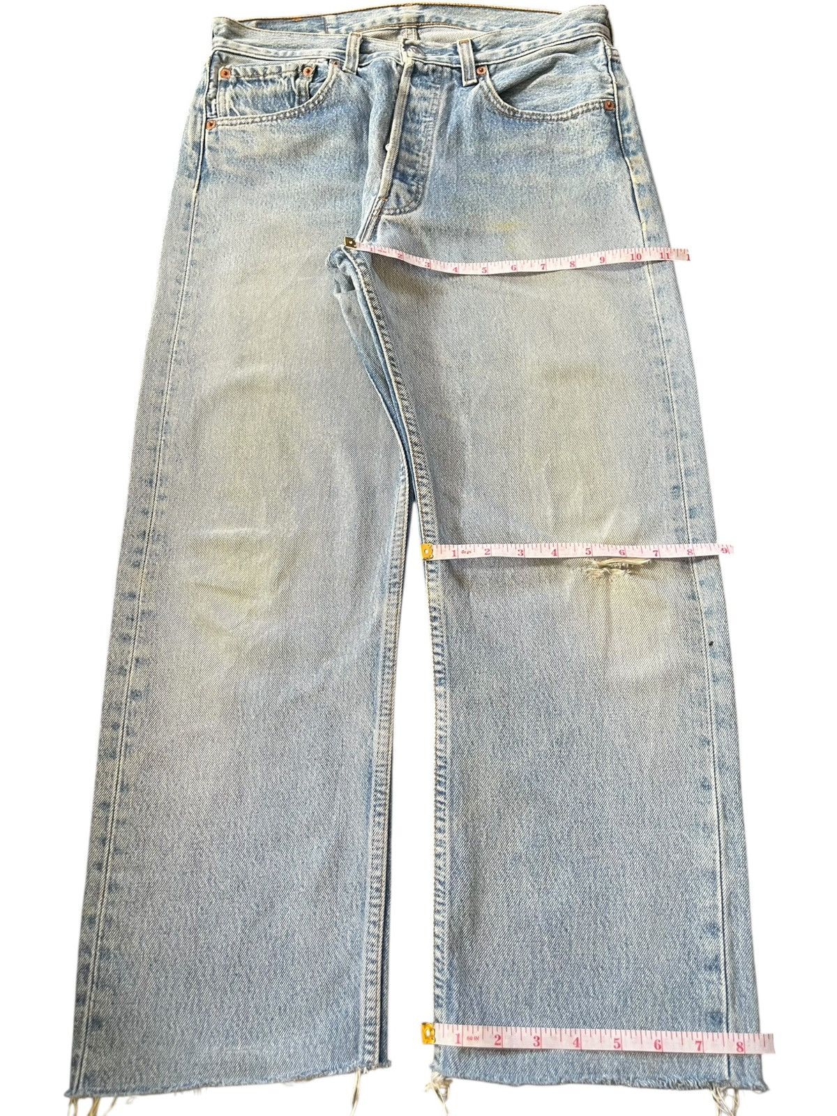 Levi's Vintage 90s Levis 501 Faded Wash Distressed Jeans Size US 30 / EU 46 - 8 Thumbnail