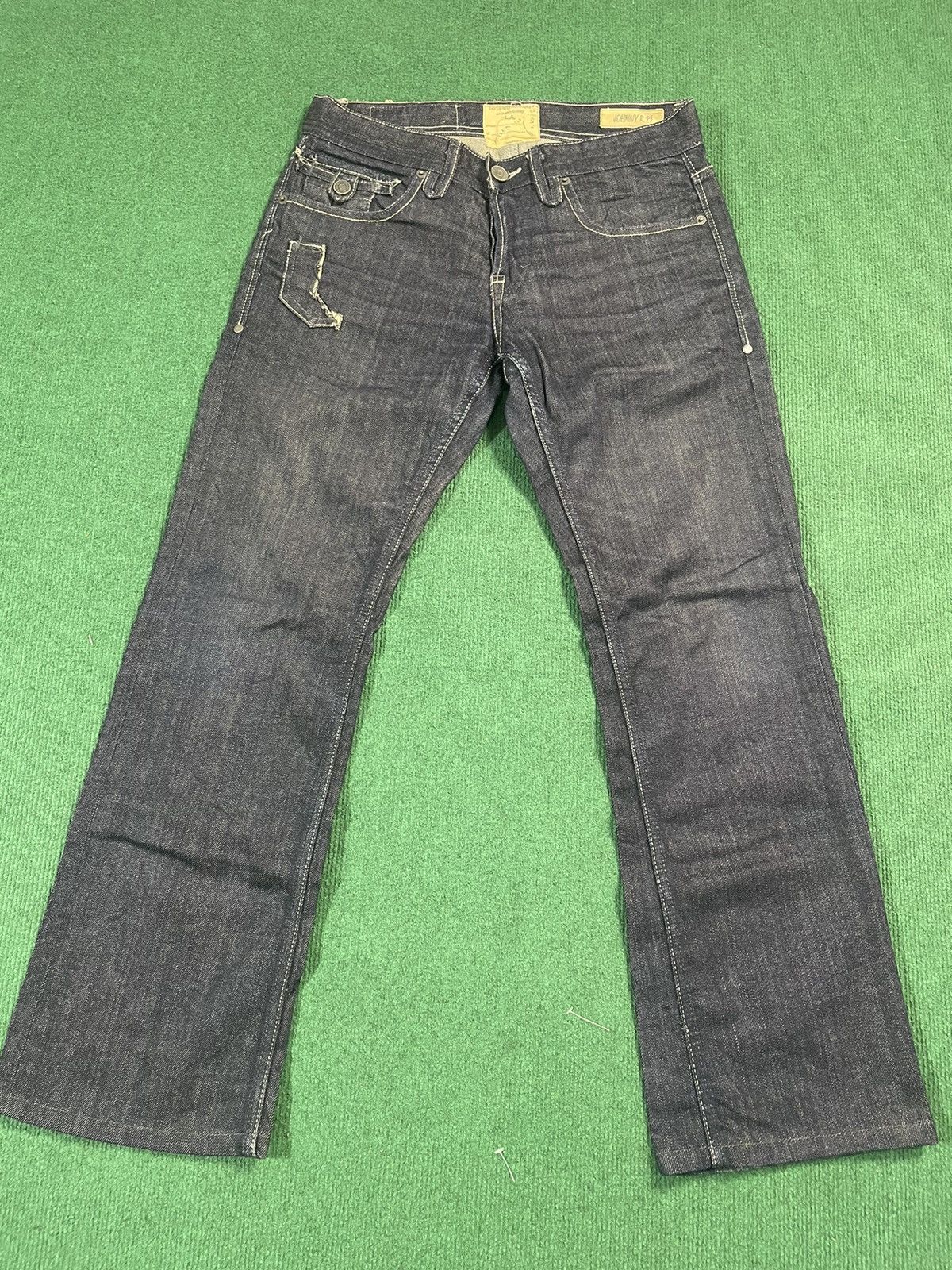 If Six Was Nine Jimmy Taverniti Flair Wide Leg Jeans Size US 32 / EU 48 - 2 Thumbnail