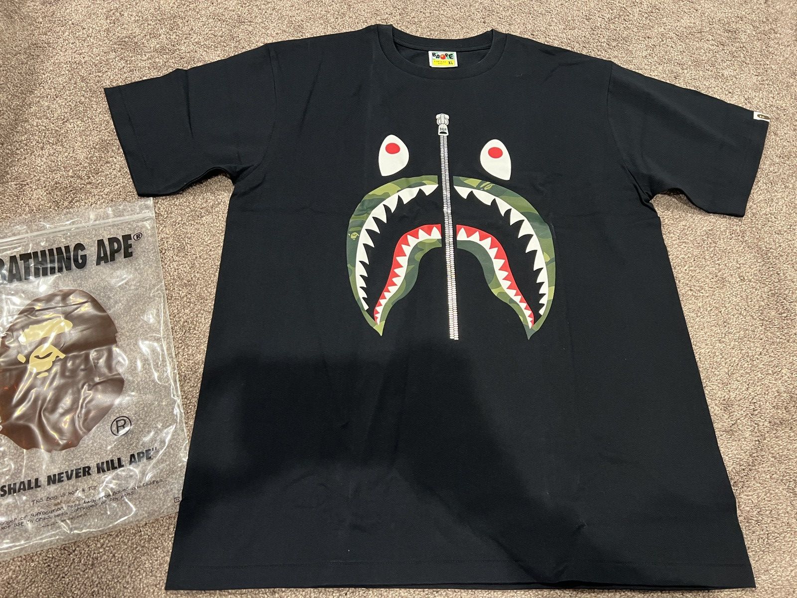 Bape Color Camo Shark Tee Size US XL / EU 56 / 4 - 1 Thumbnail