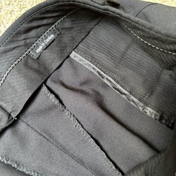 Coppley Coppley $330 Men's Dress Pants 40x29 Black Wool‎ Trousers Fl Size 40R - 3 Thumbnail