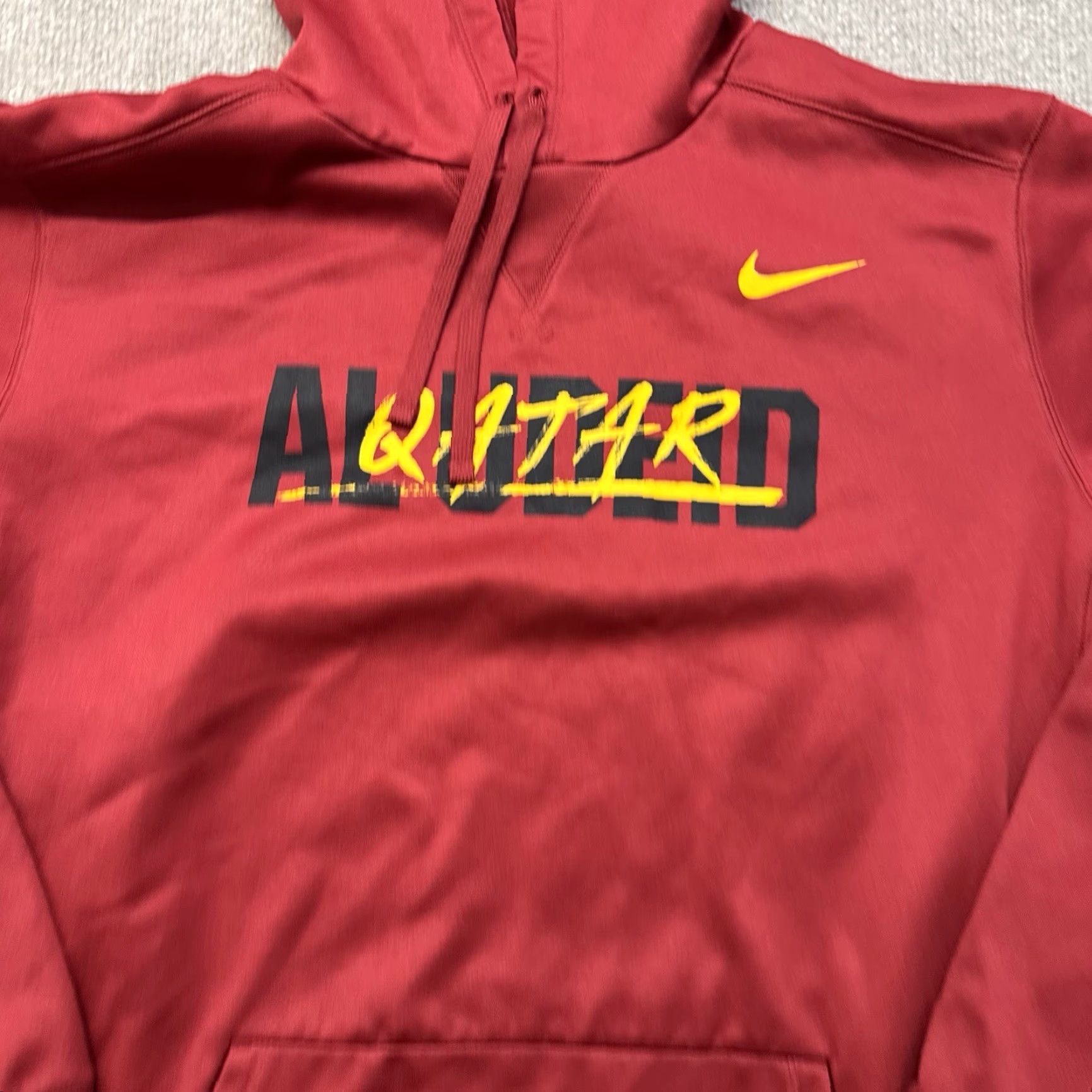 Nike Nike Hoodie Mens XL Maroon Dri Fit Hooded Sweatshirt Pocket Pullover Graphic Print Shoes? Size US XL / EU 56 / 4 - 3 Thumbnail