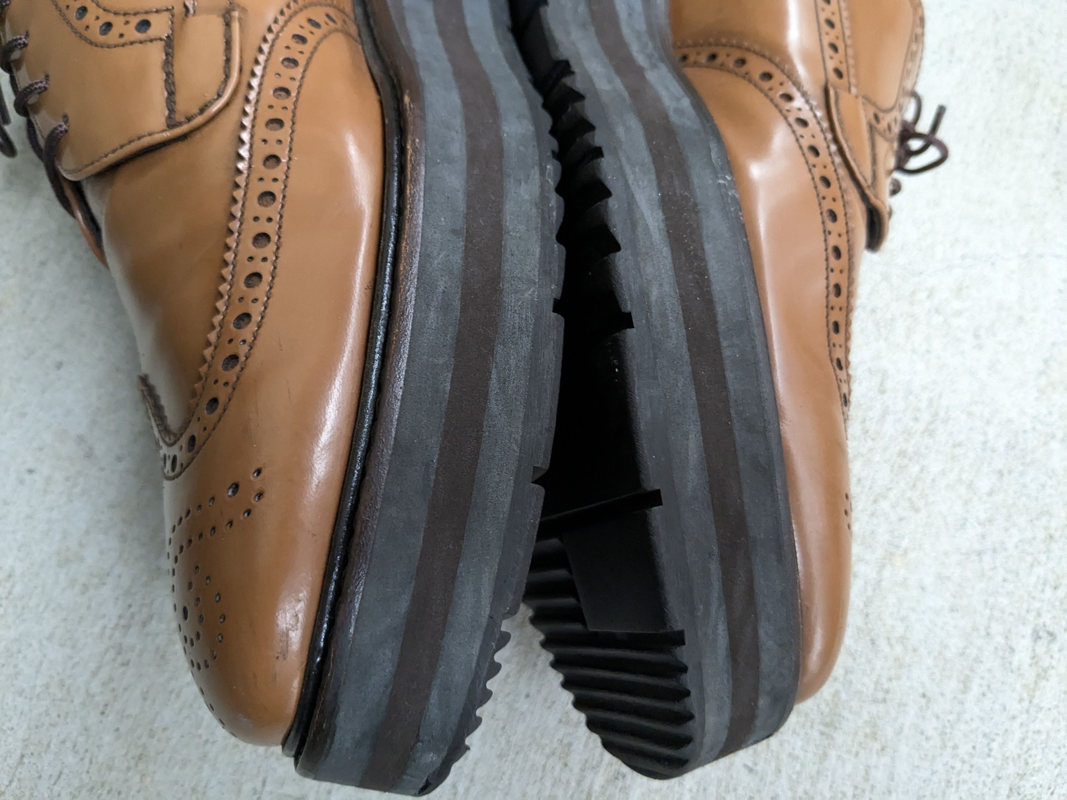 Prada Prada Brogues Brown Leather 9 Platform Size US 9 / EU 42 - 9 Thumbnail