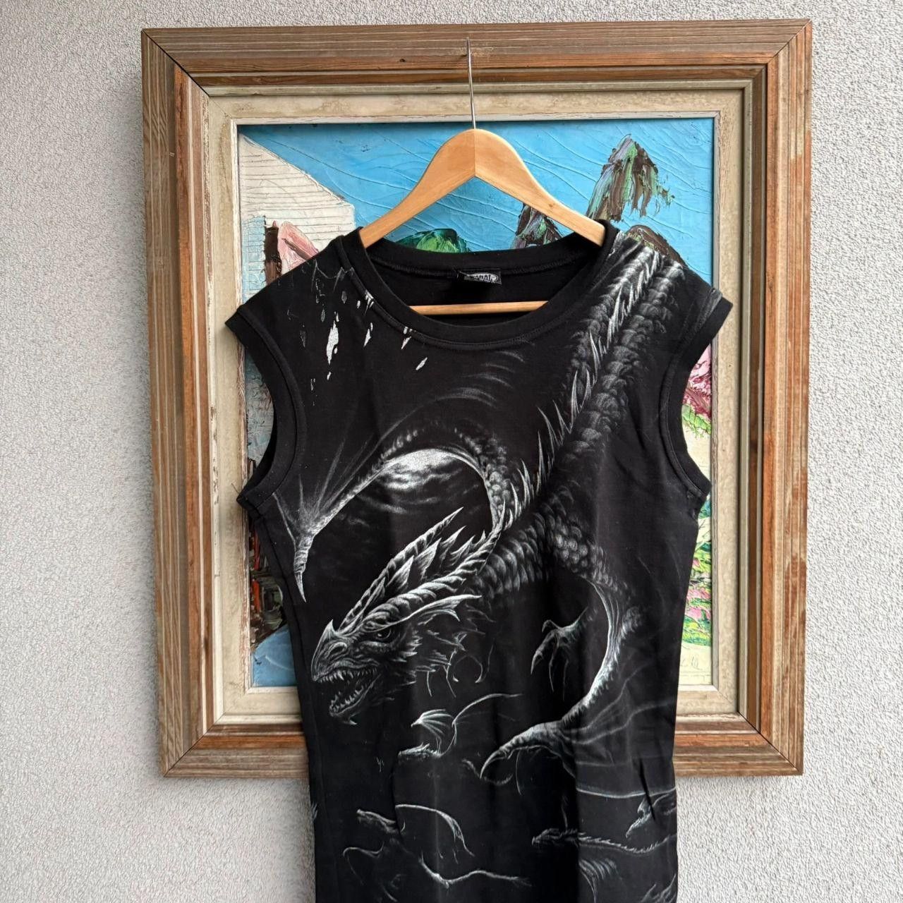 Vintage Vintage 90s Dragon T shirt sleeveless retro Size US M / EU 48-50 / 2 - 2 Thumbnail