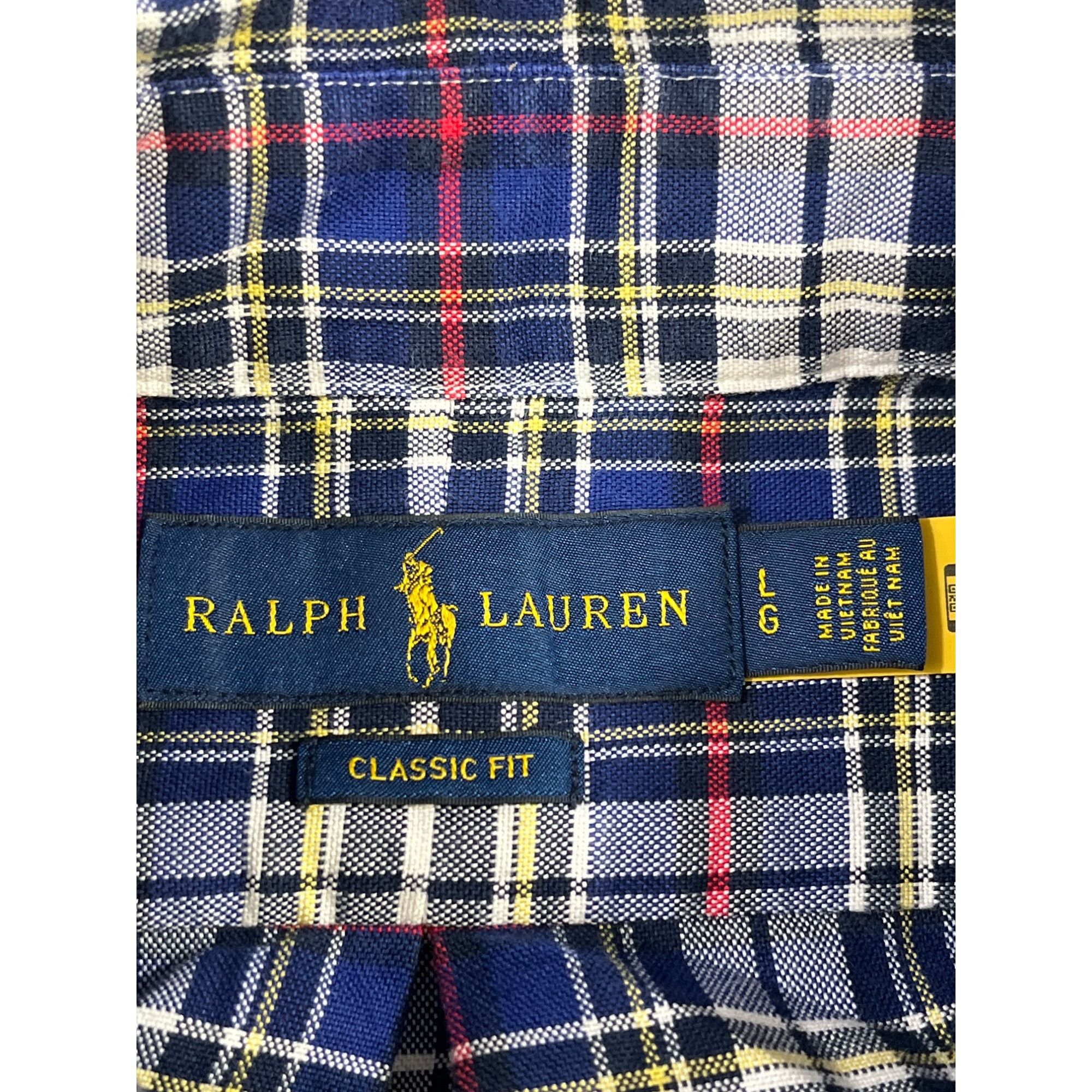 Ralph Lauren Ralph Lauren Men's Blue Plaid Shirt/Button Up Size L SKU 570 Size US L / EU 52-54 / 3 - 4 Thumbnail