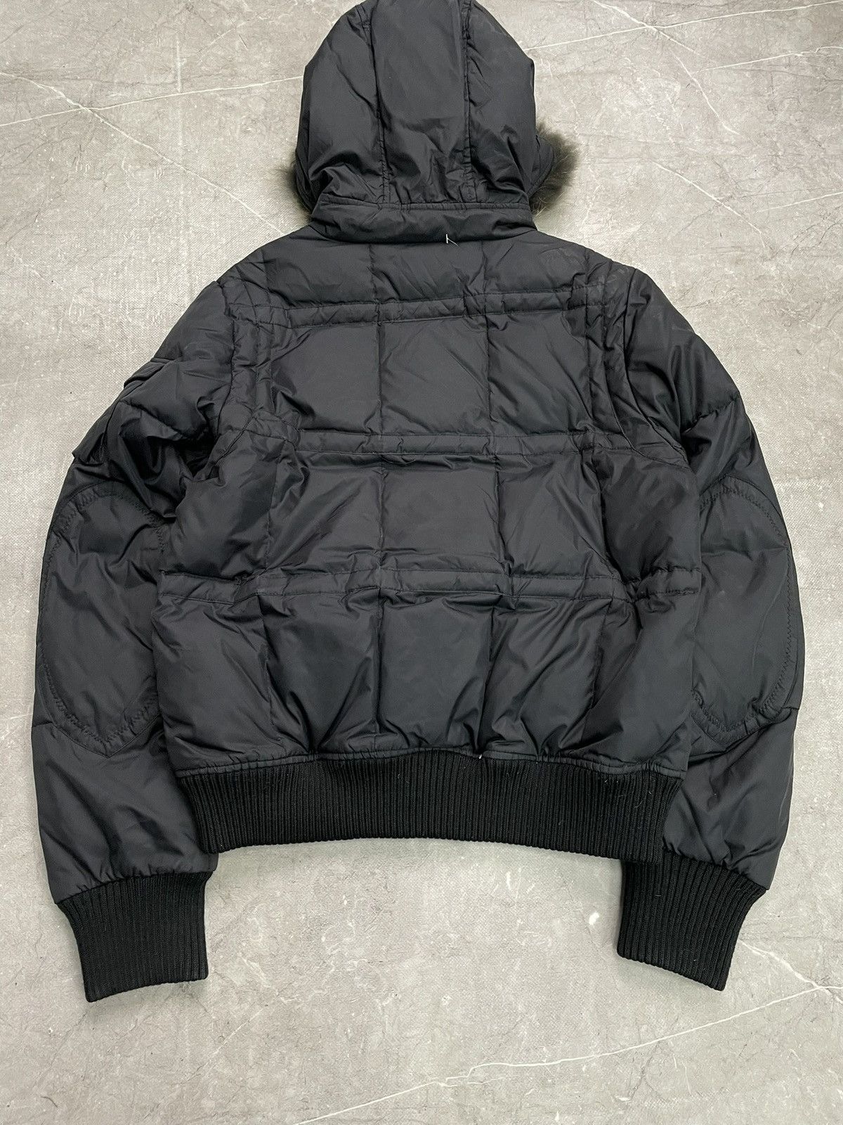 Le Grande Bleu (L.G.B.) Gothic if six was nine Black Bomber Jacket puffer Fur Hood Size US M / EU 48-50 / 2 - 9 Thumbnail