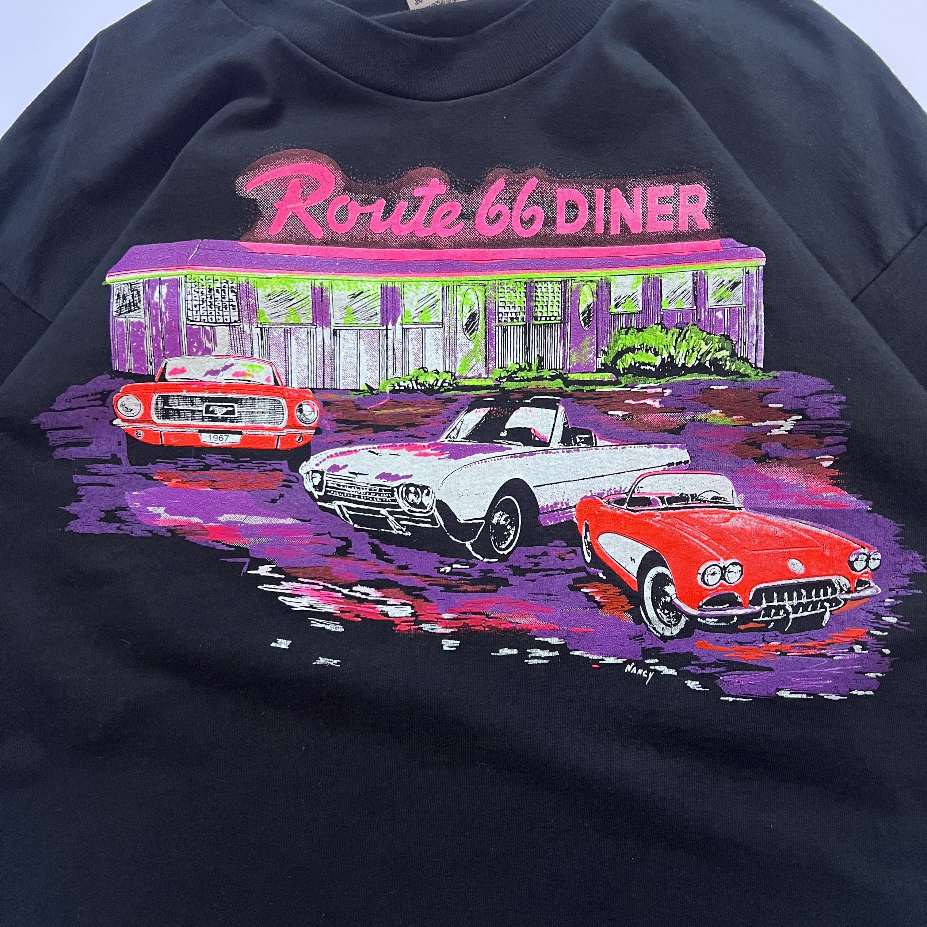 Route 66 Vintage 90s Route 66 T shirt Muscle Car Top Black XL Size US XL / EU 56 / 4 - 2 Thumbnail
