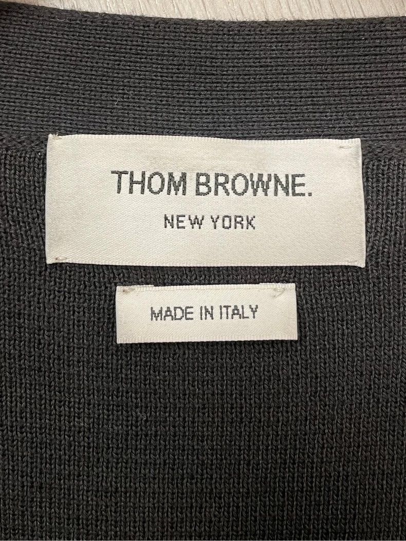 Thom Browne Thom browne Black dark pattern four-striped knitted cardiga Size M / US 6-8 / IT 42-44 - 5 Thumbnail