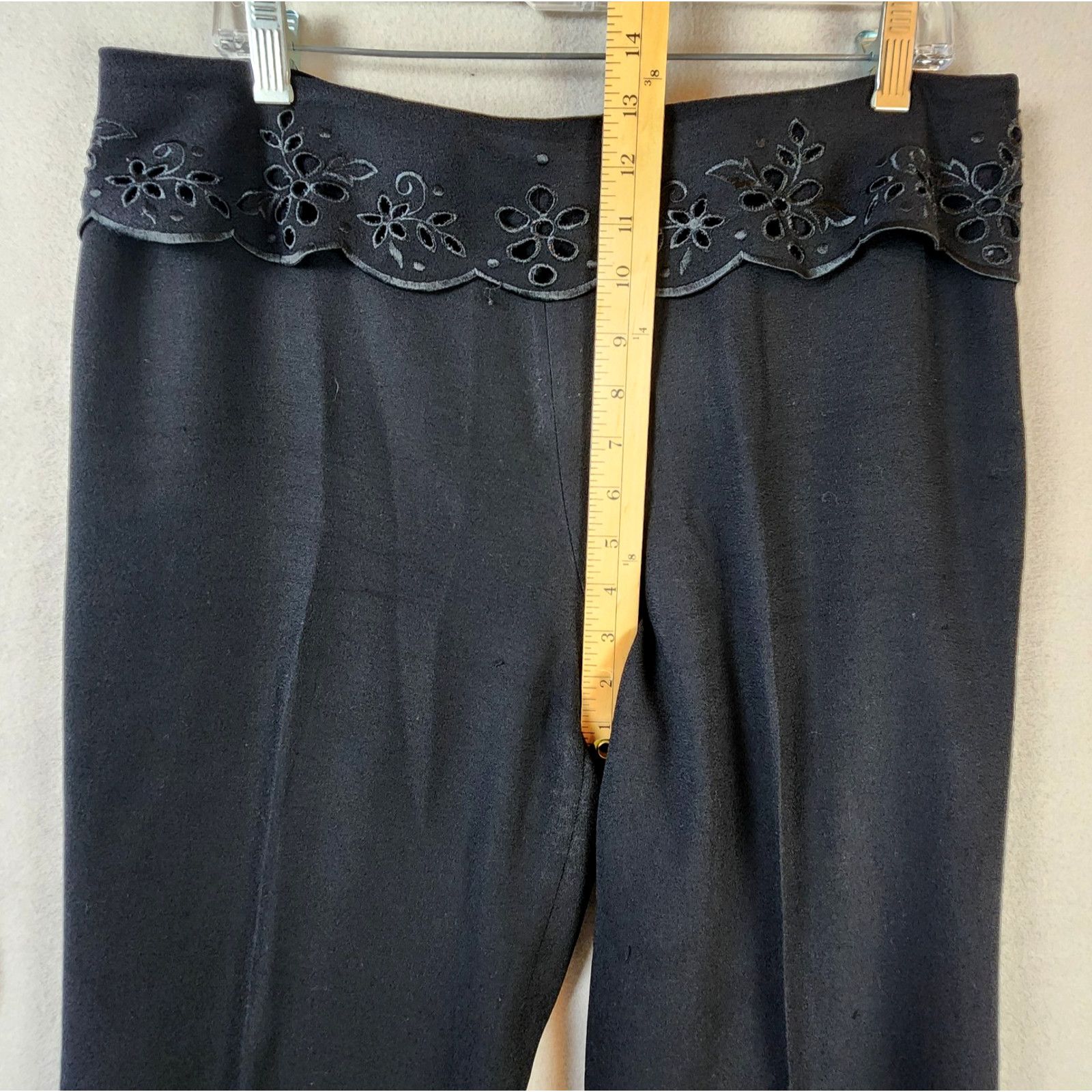 Escada Escada Scalloped Pant Suit Women Sz 12 Wool Black Embroidery Size XL / US 12-14 / IT 48-50 - 11 Thumbnail