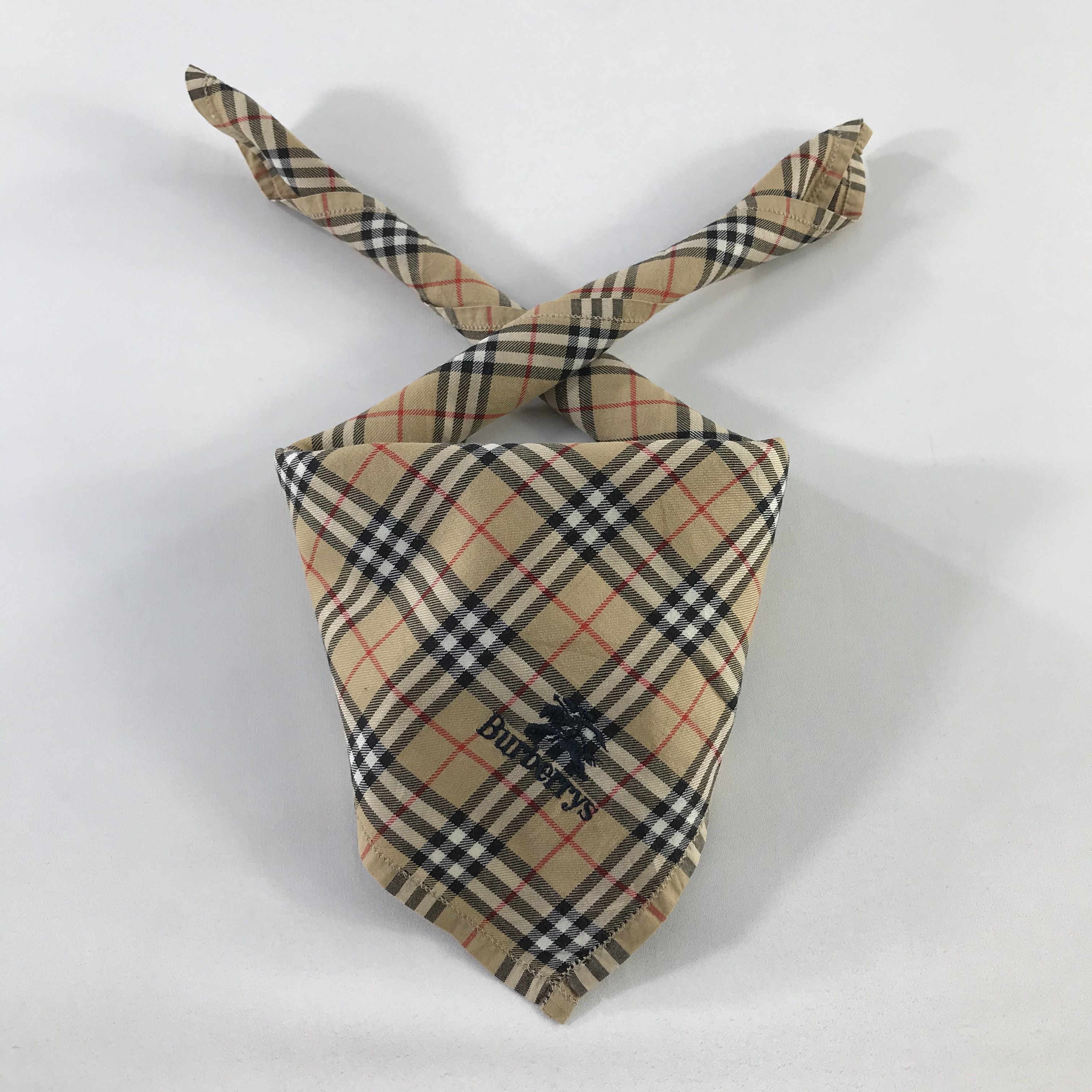 Burberry × Vintage Burberry Bandana / Handkerchief / Neckerchief - S946 Size ONE SIZE - 3 Thumbnail