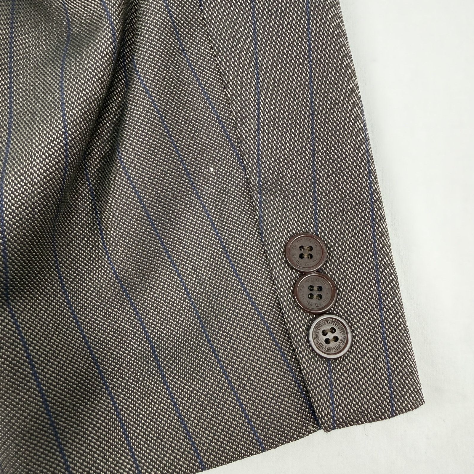 Versace Versace Vintage Wool Silk Brown Stripe Blazer Sport Coat 42 Size 42R - 8 Thumbnail