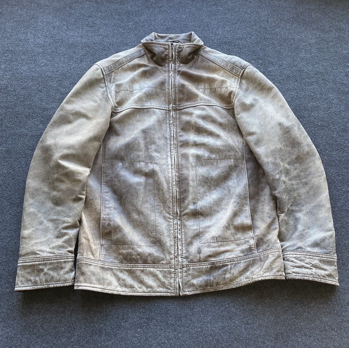 Linea 🔥Opium Punk Gothic Faded Distressed Leather Jacket S emo y2k Size US S / EU 44-46 / 1 - 1 Thumbnail