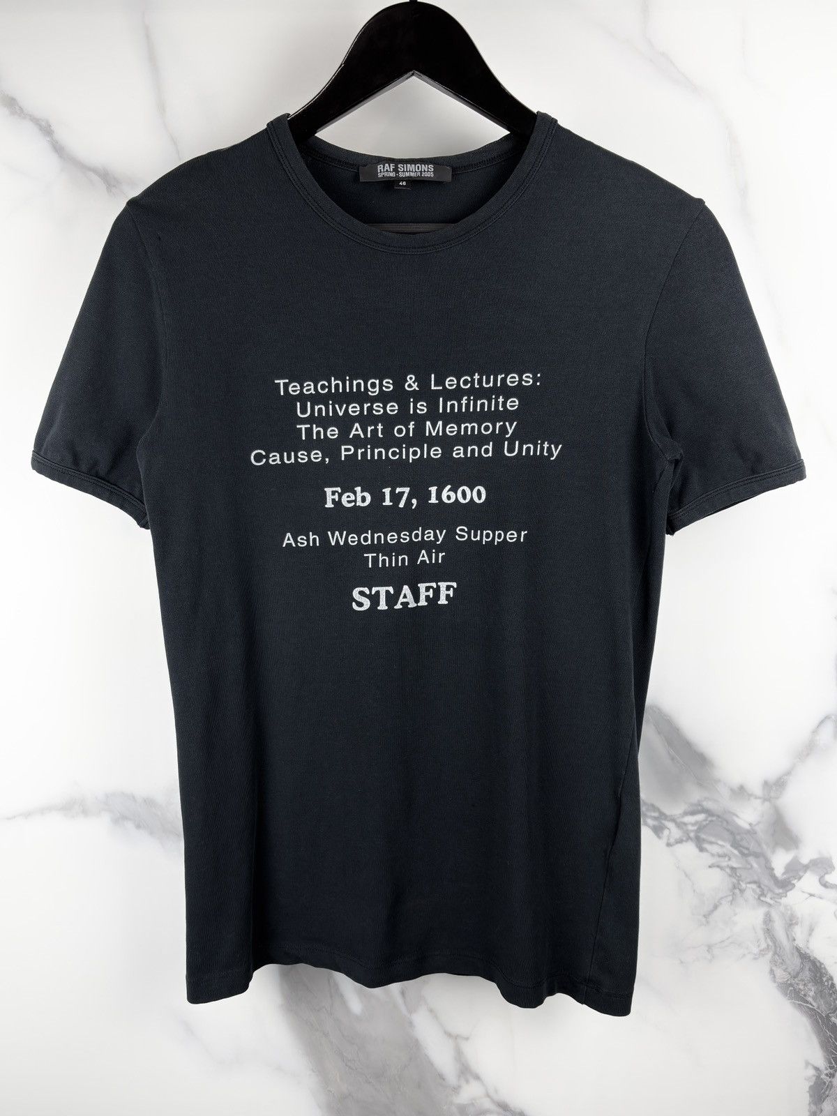 Raf Simons SS05 Raf Simons History Of The World Staff Tshirt Size US S / EU 44-46 / 1 - 1 Thumbnail
