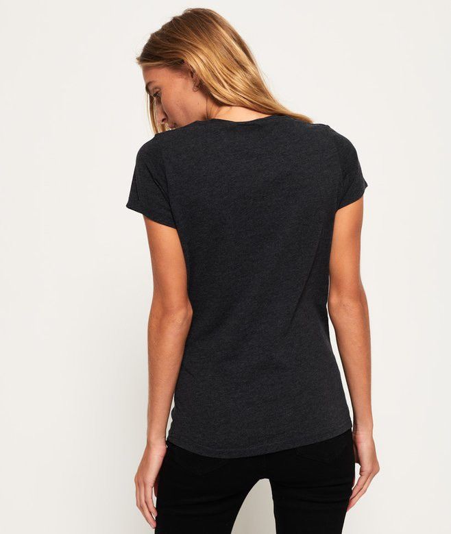Superdry SUPERDRY Vintage Logo SZ 4 Black on Black Sequin T-Shirt Size S / US 4 / IT 40 - 15 Thumbnail