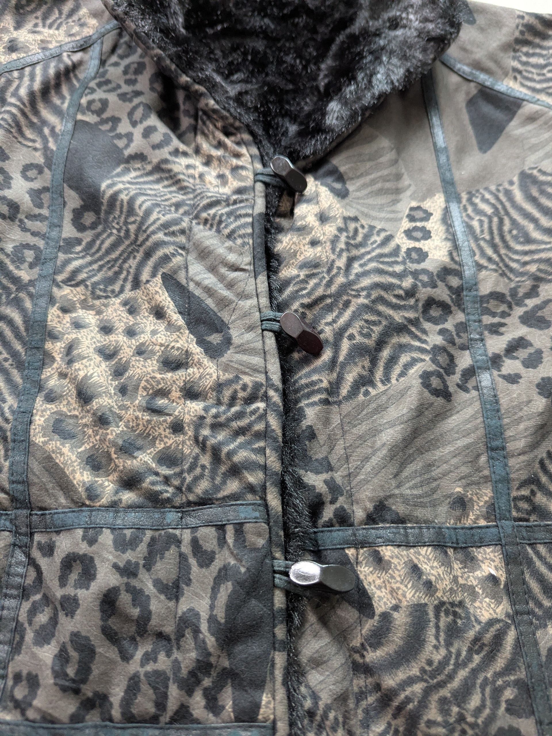 Japanese Brand × Le Grande Bleu (L.G.B.) × Vintage Vintage 90s Faux Fur Jacket Leopard Printed Size XL / US 12-14 / IT 48-50 - 7 Thumbnail