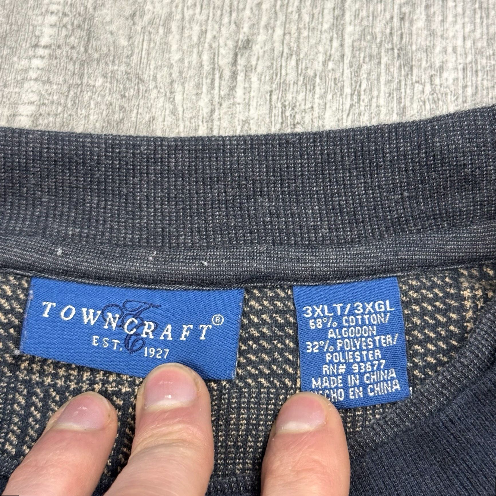 Vintage VTG 90S TOWNCRAFT Sweatshirt Pullover Crewneck Heavyweight Plaid CHECKERED Cotton Blend Polyester 3XLT 3XLG Big & Tall Men Mens Size US XXL / EU 58 / 5 - 4 Thumbnail