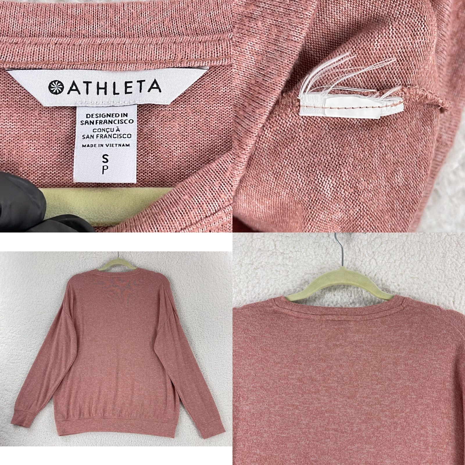 Athleta Athleta Pink Mindful Shirt Women Knit Crew Neck Pullover Long Sleeve Size S Size S / US 4 / IT 40 - 8 Thumbnail