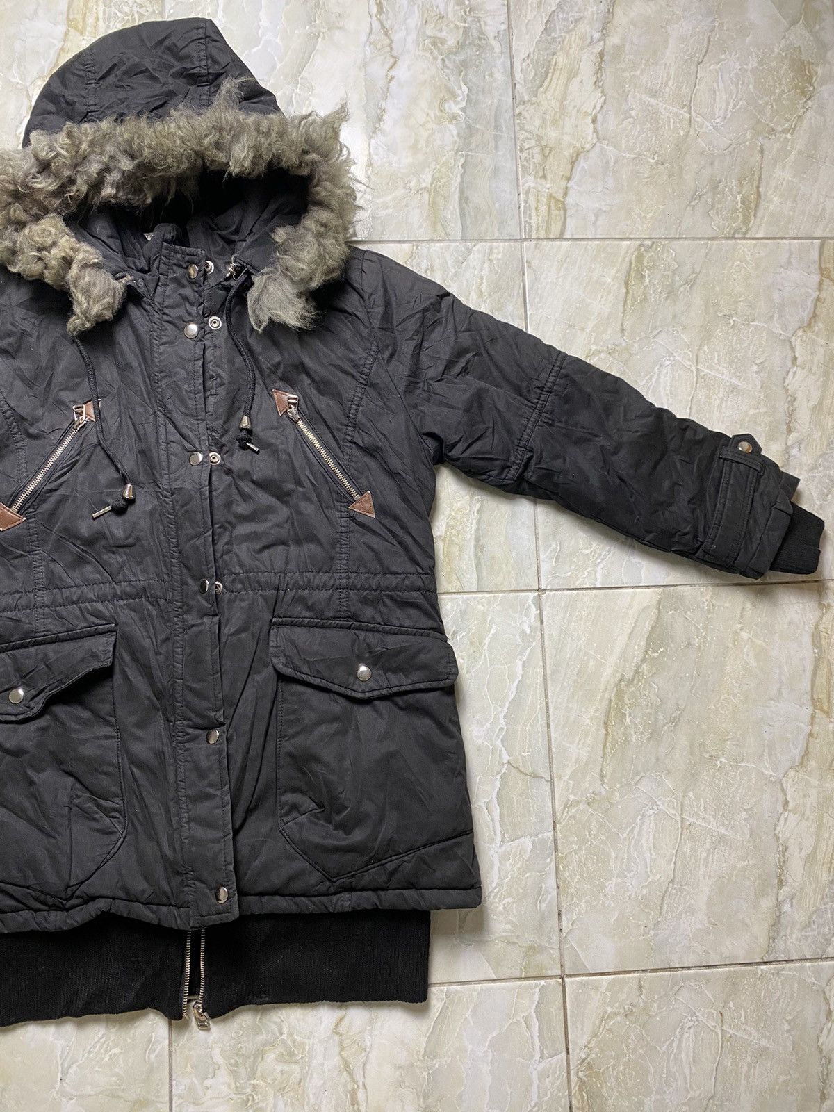 Vintage Japanese Ifsixwasnine Style Fur Hood Hoodie