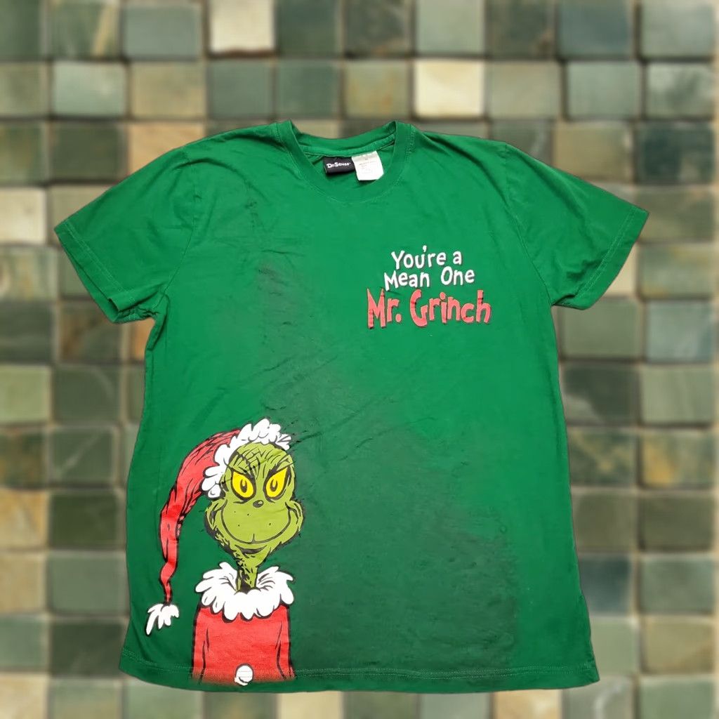Vintage DR Suess Mr. Grinch Shirt Mens Extra Large Green Crewneck Short Sleeve Xmas TEE Size US XL / EU 56 / 4 - 1 Thumbnail