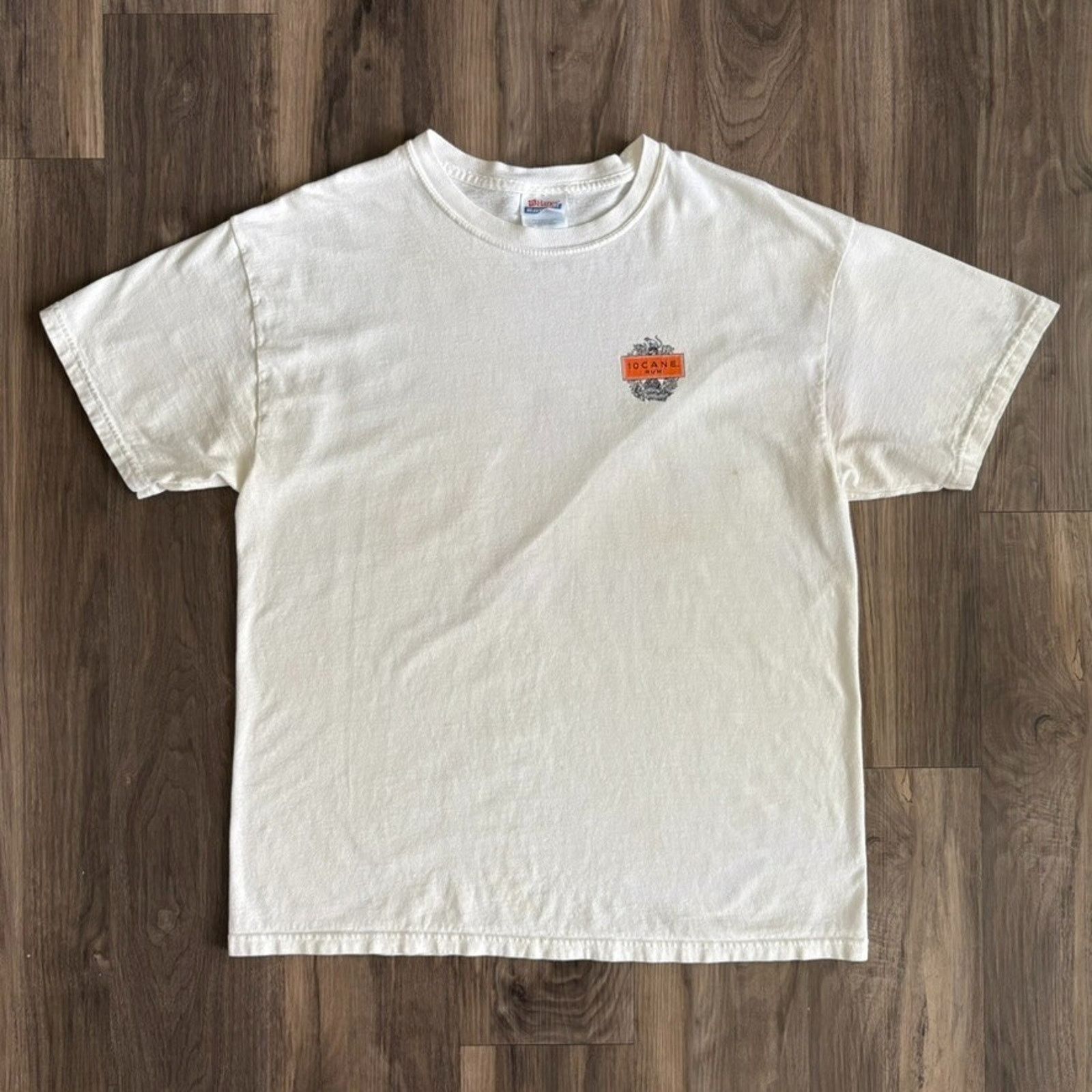 Vintage Vintage 10 Cane Rum T-Shirt Men's Size L White Size US L / EU 52-54 / 3 - 1 Thumbnail