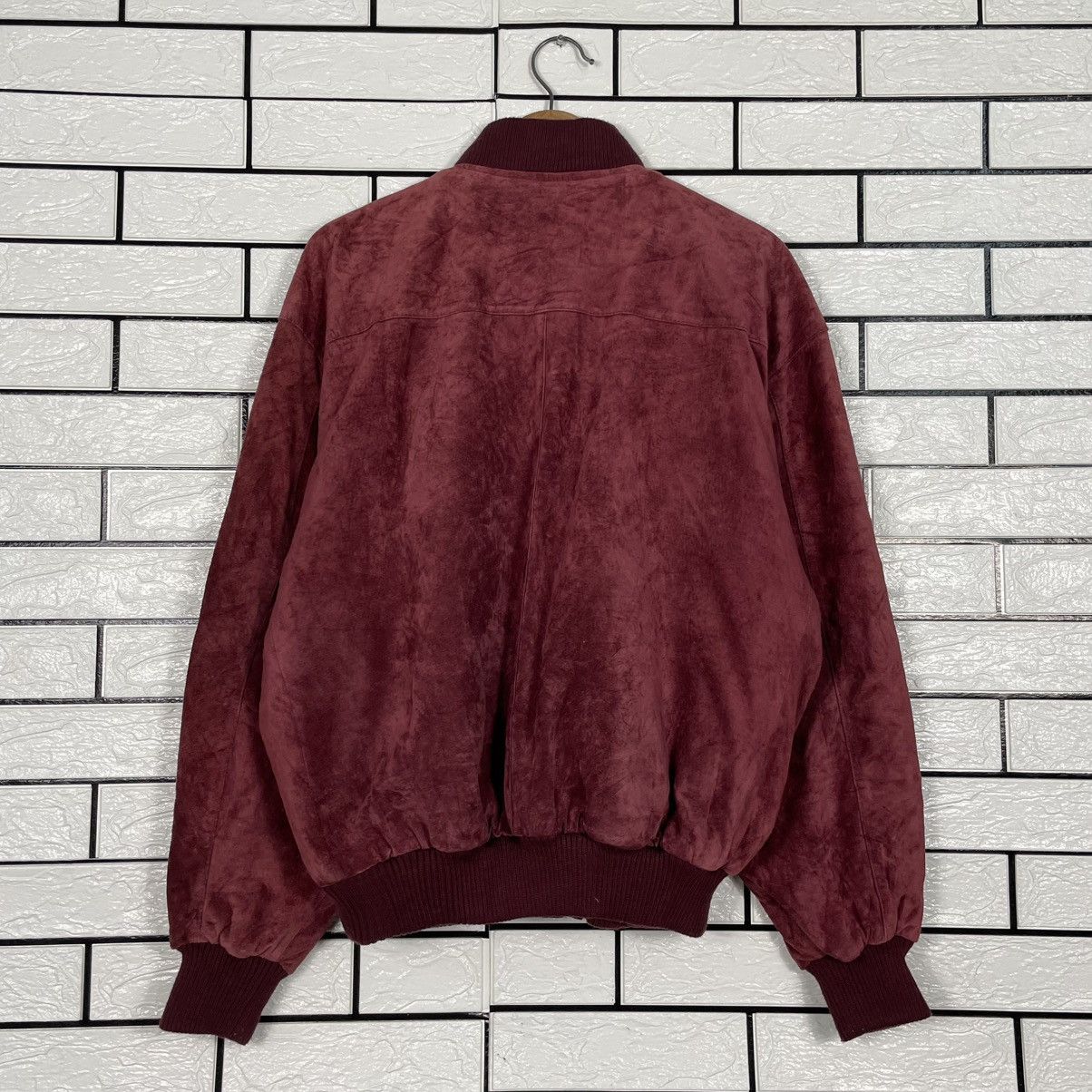 Other Artisanat Maroon Leather Bomber Jacket Size US M / EU 48-50 / 2 - 7 Thumbnail