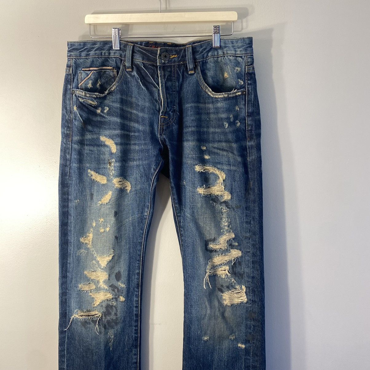 Japanese Brand Japanese Selvedge Denim Jeans Archive 2000s Size US 33 - 2 Thumbnail