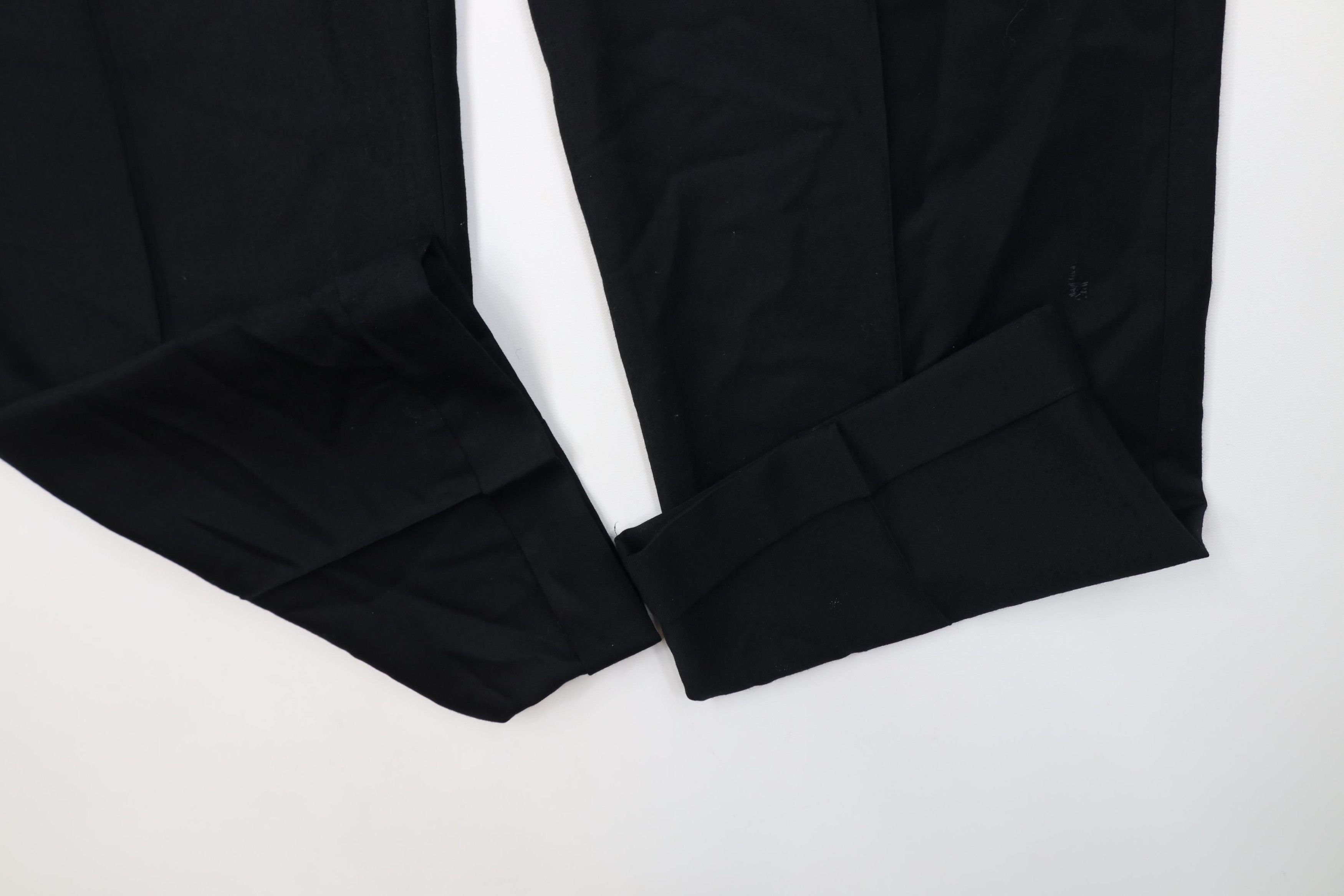 Vintage Vintage 90s Streetwear Wool Knit Wide Leg Chino Pants Black Size US 38 / EU 54 - 5 Thumbnail